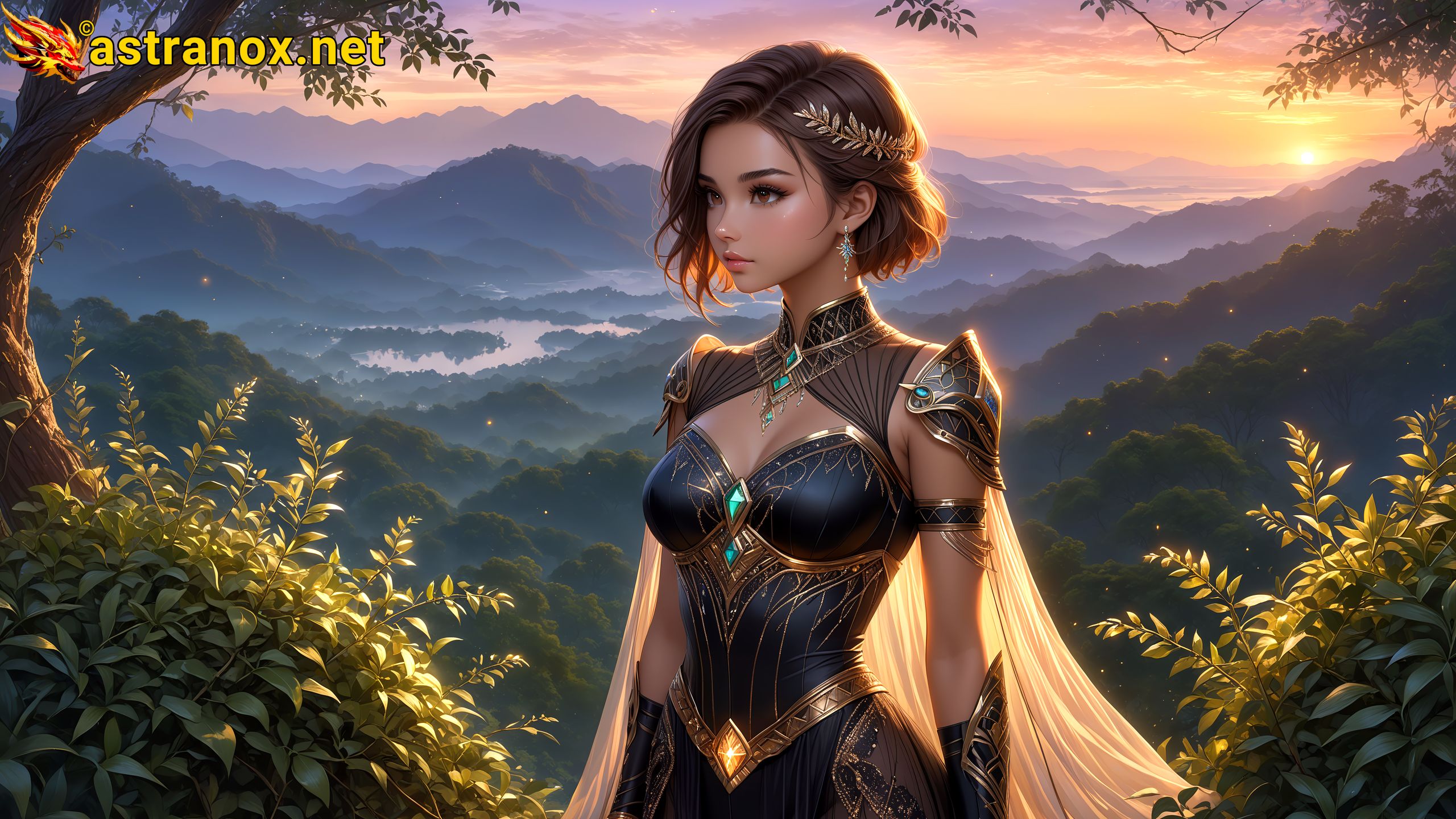 Amazing Young Female  at  - Download Free 4K Wallpaper Fantasy wallpaper with  Eyes and  Hair.