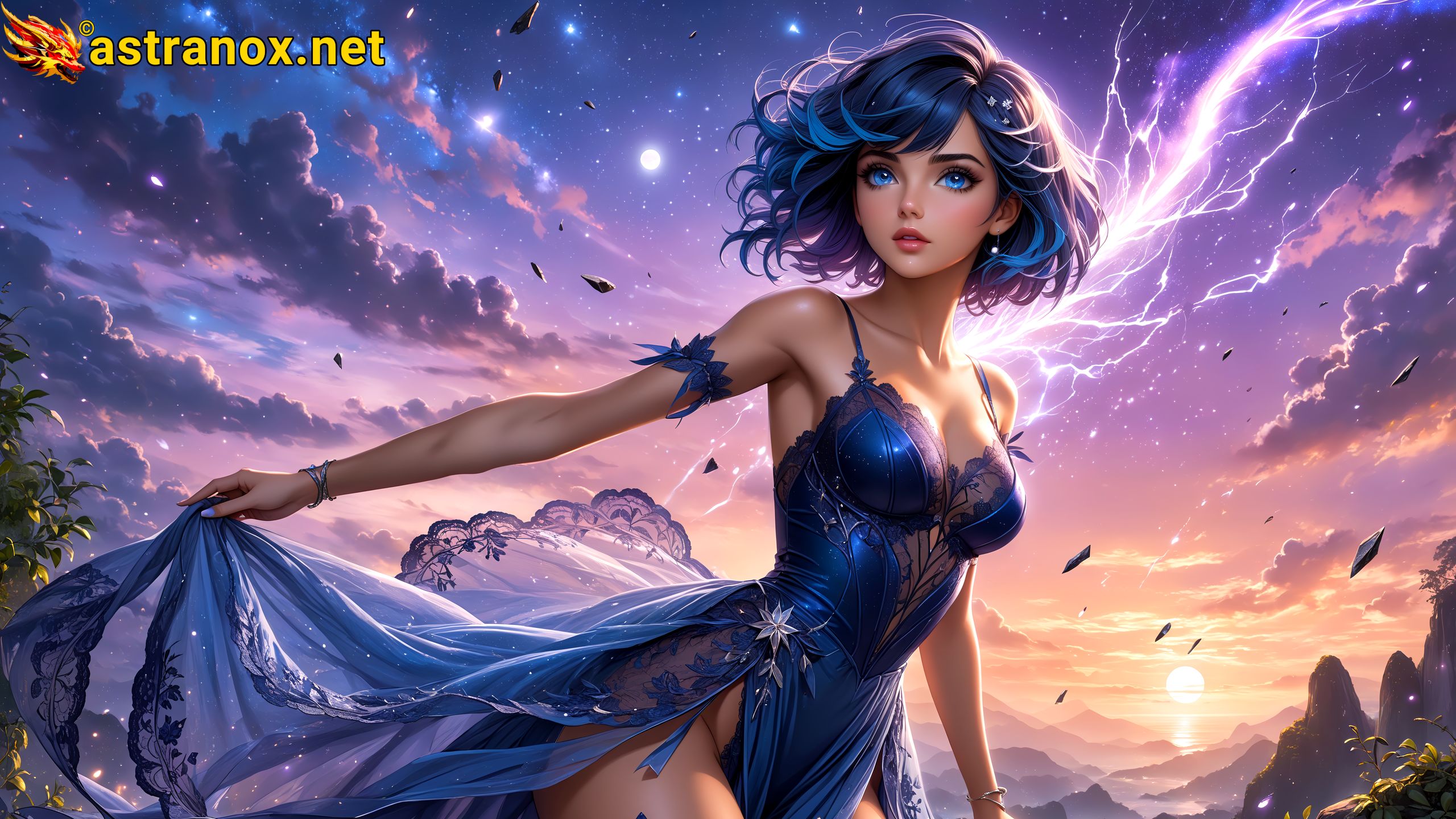 Amazing Young Female  at  - Download Free 4K Wallpaper Fantasy wallpaper with  Eyes and  Hair.