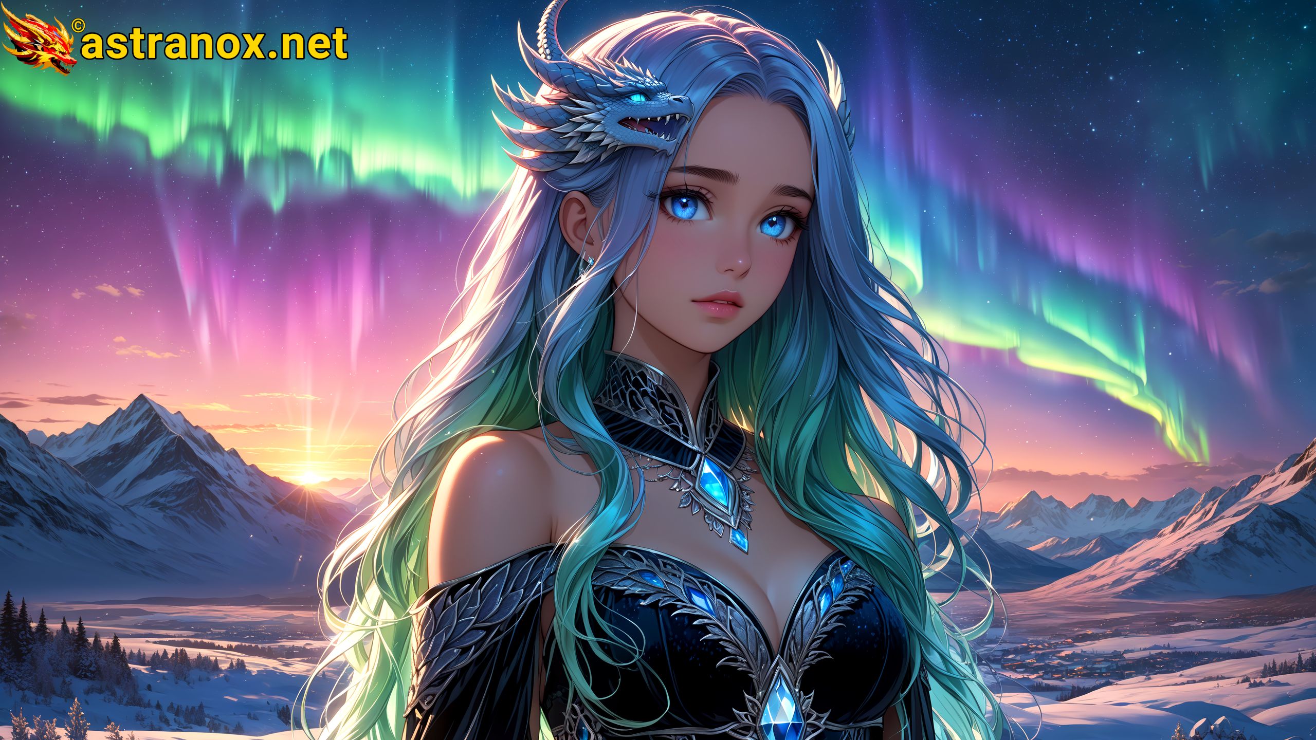 Amazing Young Female  at  - Download Free 4K Wallpaper Fantasy wallpaper with  Eyes and  Hair.