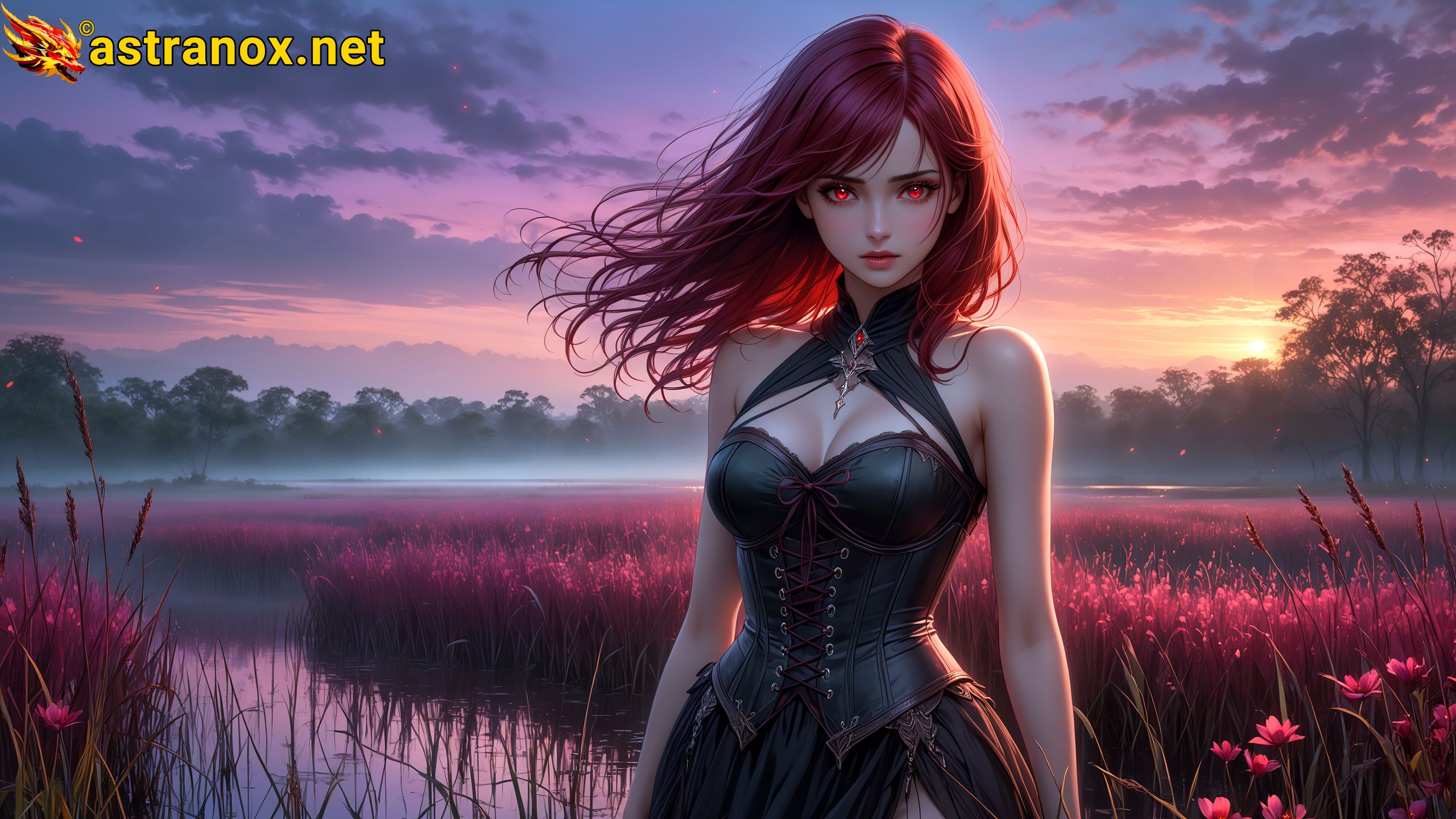 Amazing Young Female  at  - Download Free 4K Wallpaper Fantasy wallpaper with  Eyes and  Hair.