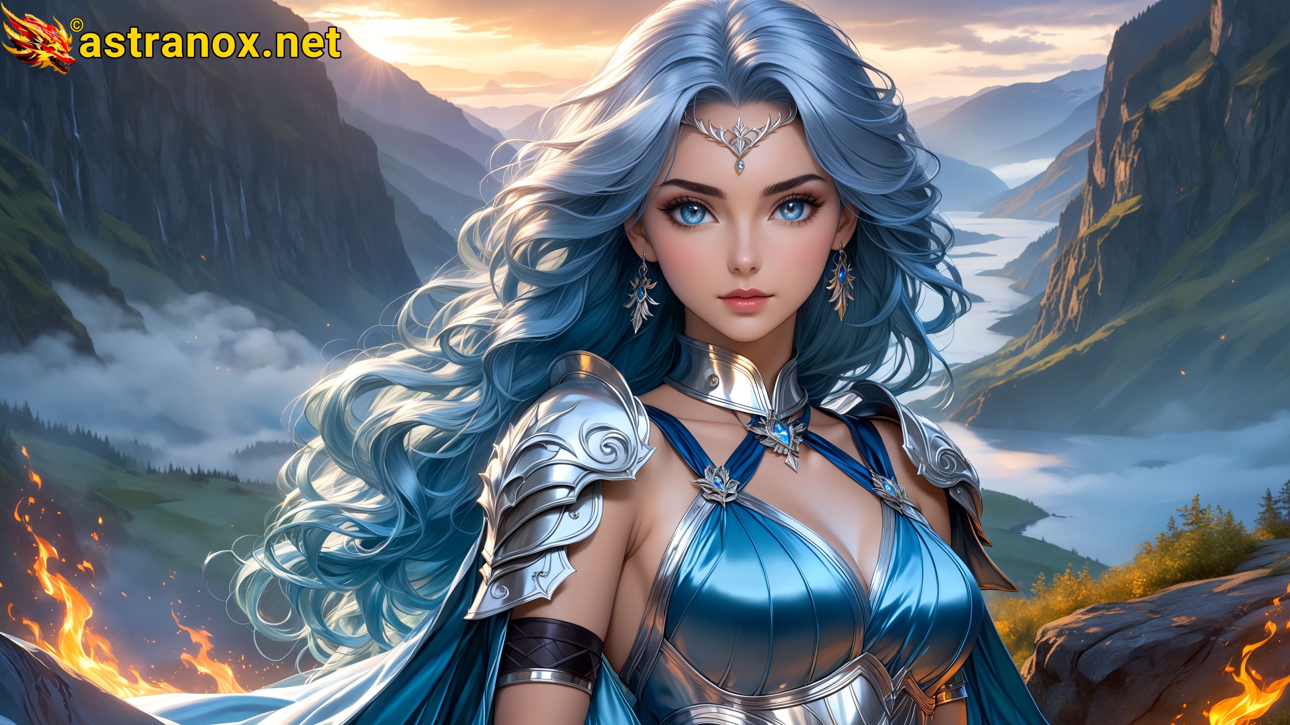 Amazing Young Female  at  - Download Free 4K Wallpaper Fantasy wallpaper with  Eyes and  Hair.