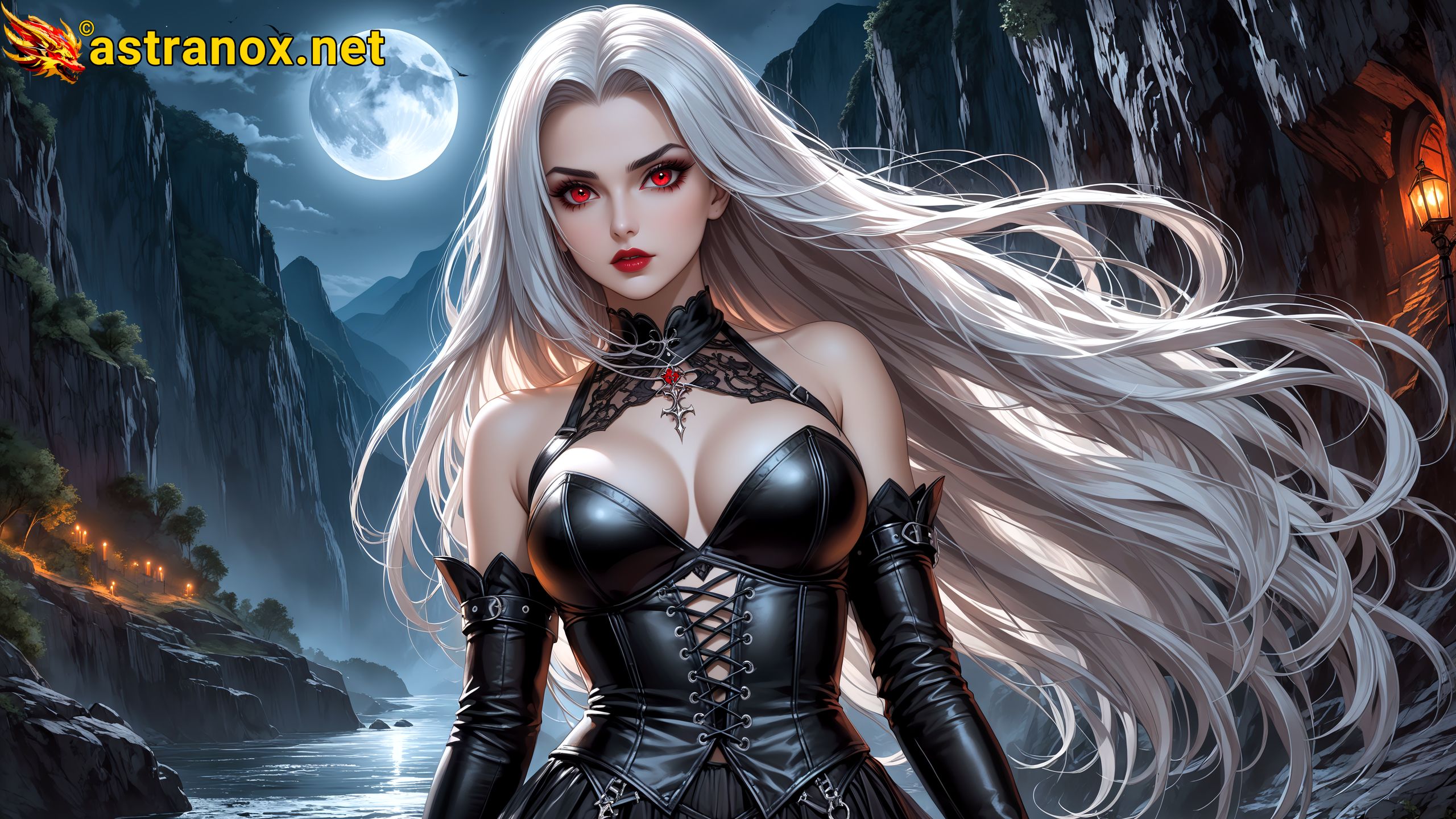 Amazing Young Female  at  - Download Free 4K Wallpaper Fantasy wallpaper with  Eyes and  Hair.