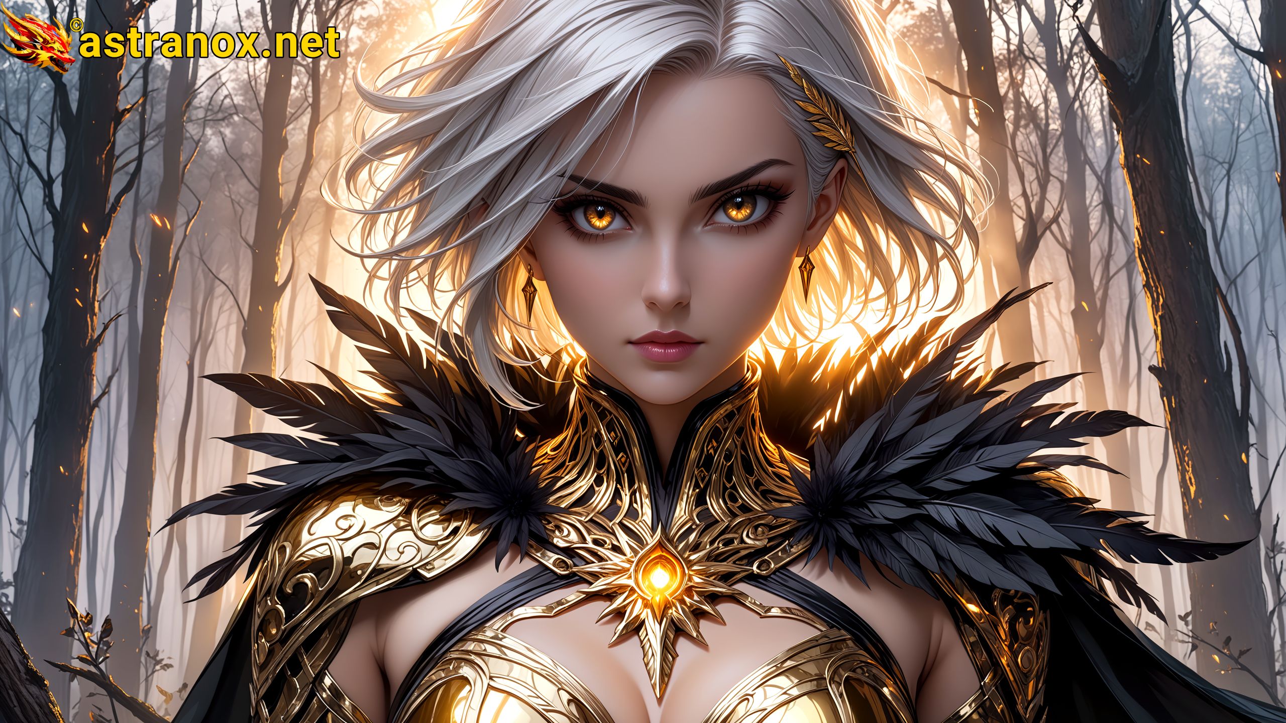 Amazing Young Female  at  - Download Free 4K Wallpaper Fantasy wallpaper with  Eyes and  Hair.