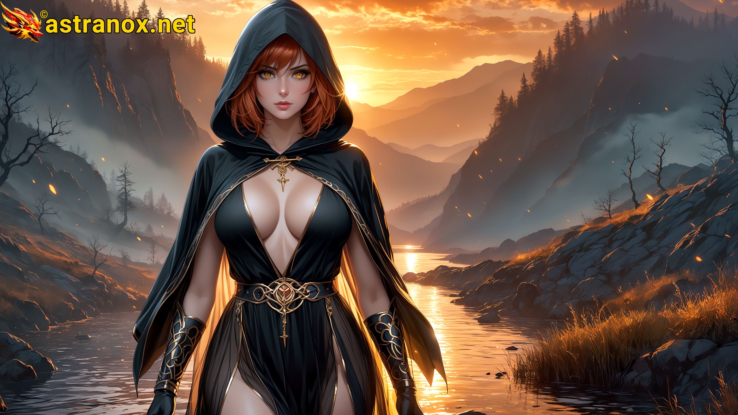 Amazing Young Female  at  - Download Free 4K Wallpaper Fantasy wallpaper with  Eyes and  Hair.