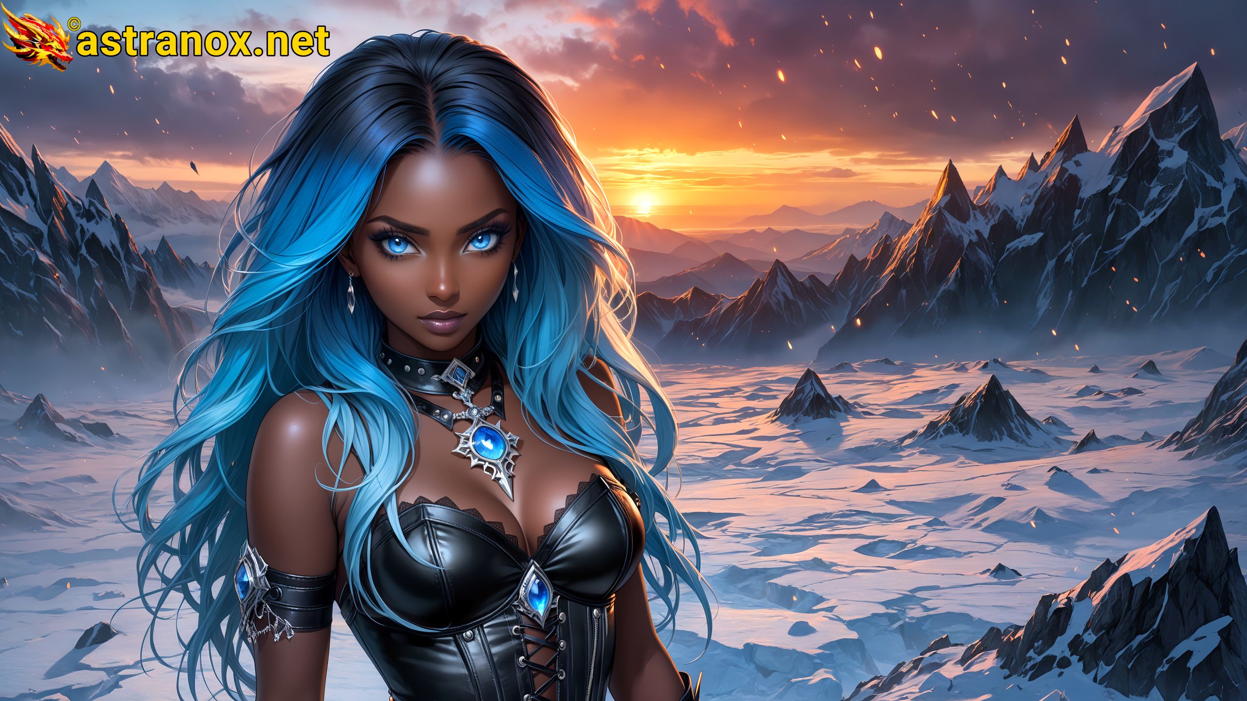 Amazing Young Female  at  - Download Free 4K Wallpaper Fantasy wallpaper with  Eyes and  Hair.