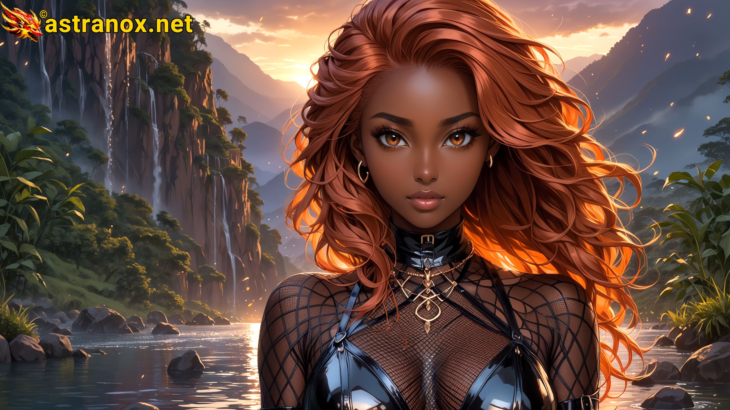 Amazing Young Female  at  - Download Free 4K Wallpaper Fantasy wallpaper with  Eyes and  Hair.