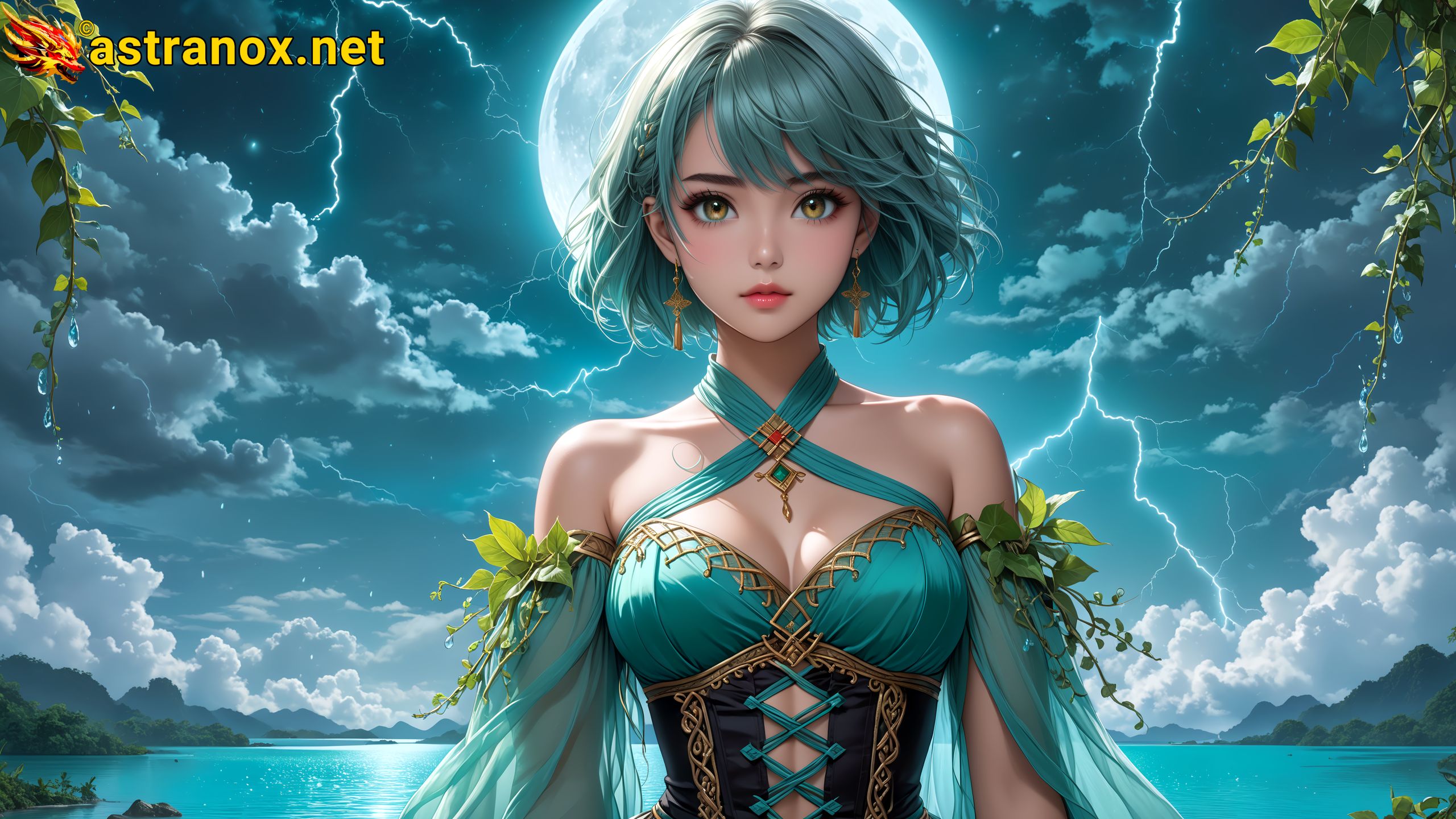 Amazing Young Female  at  - Download Free 4K Wallpaper Fantasy wallpaper with  Eyes and  Hair.