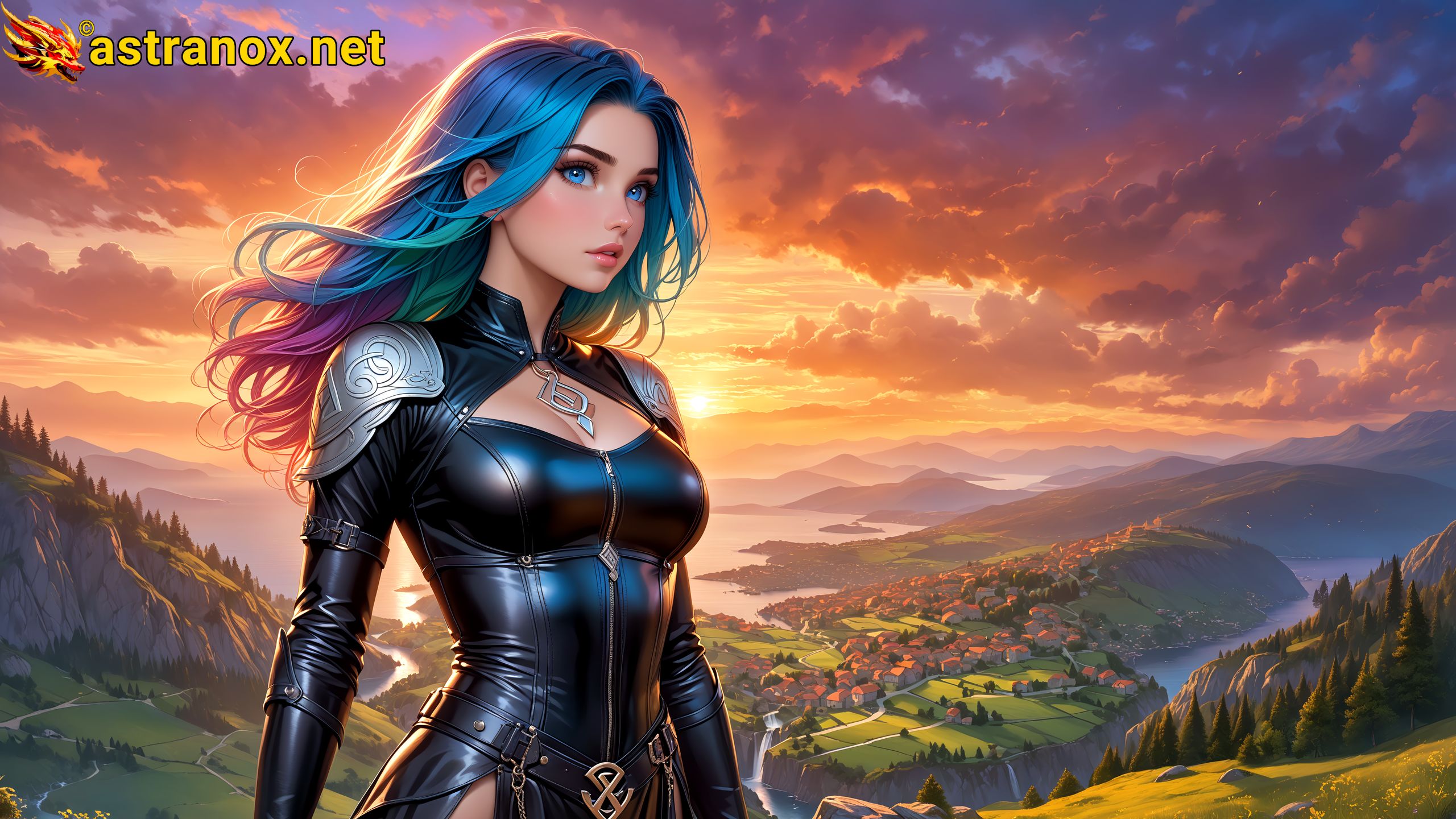 Amazing Young Female  at  - Download Free 4K Wallpaper Fantasy wallpaper with  Eyes and  Hair.