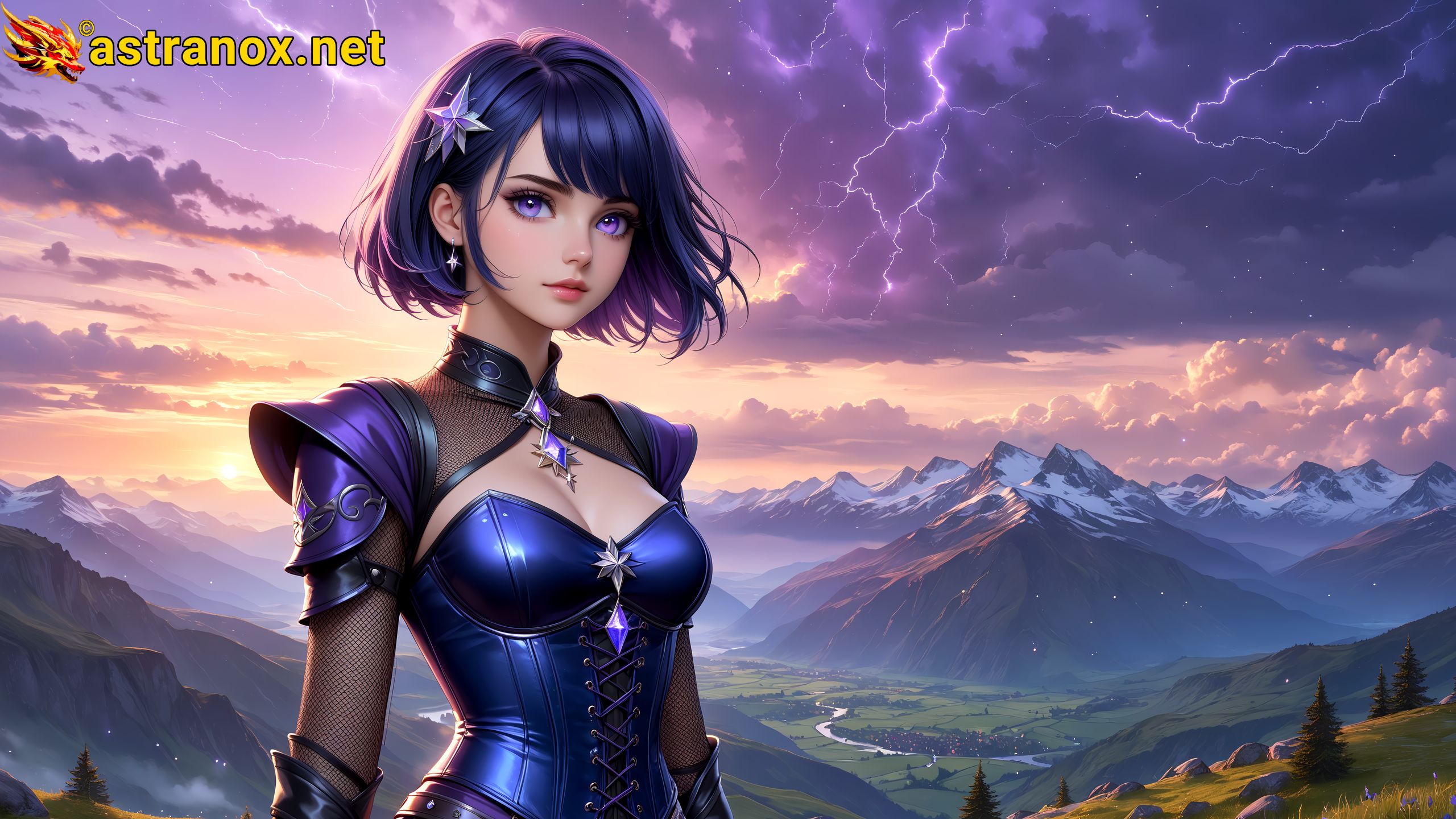 Amazing Young Female  at  - Download Free 4K Wallpaper Fantasy wallpaper with  Eyes and  Hair.