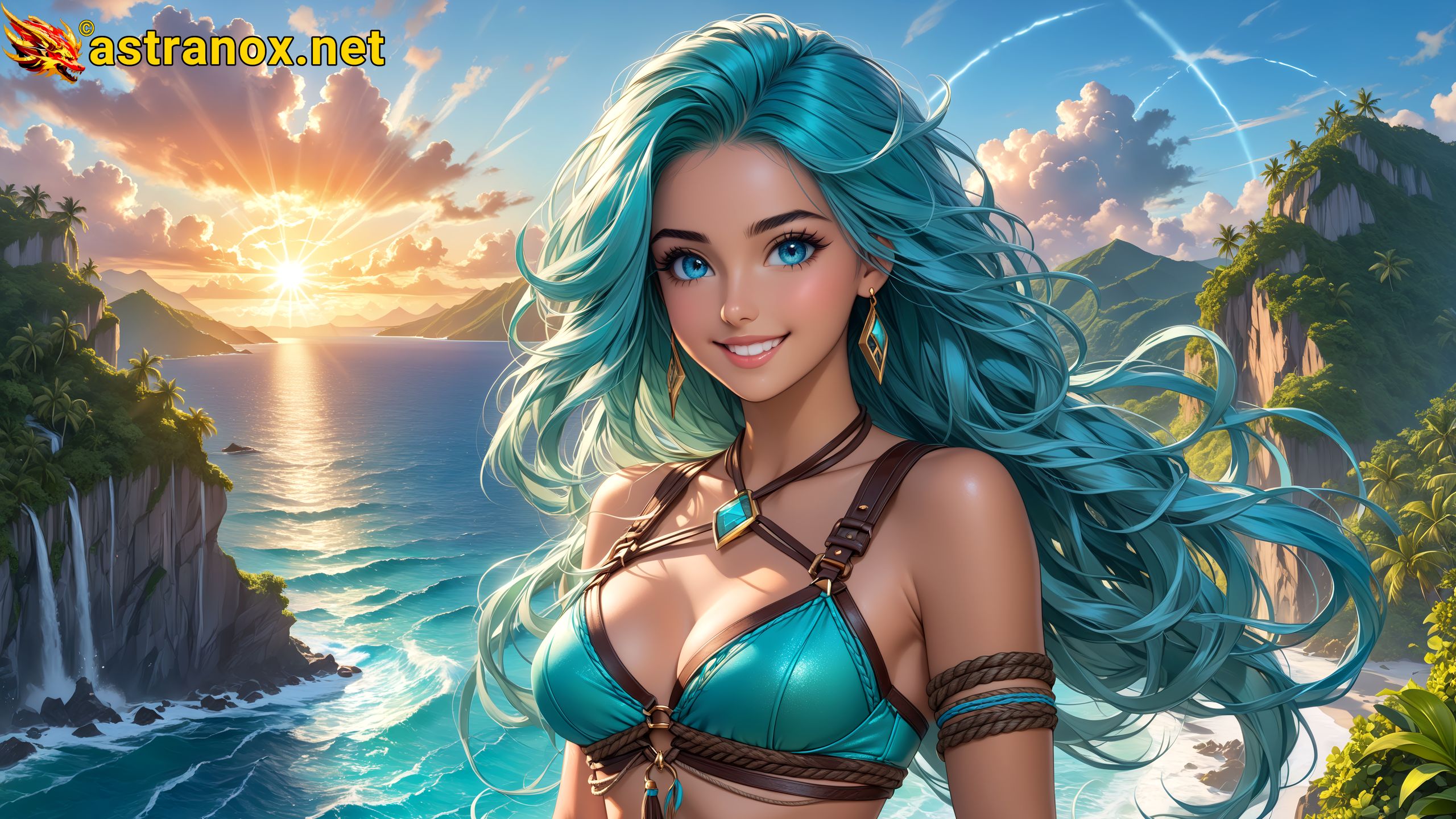 Amazing Young Female  at  - Download Free 4K Wallpaper Fantasy wallpaper with  Eyes and  Hair.