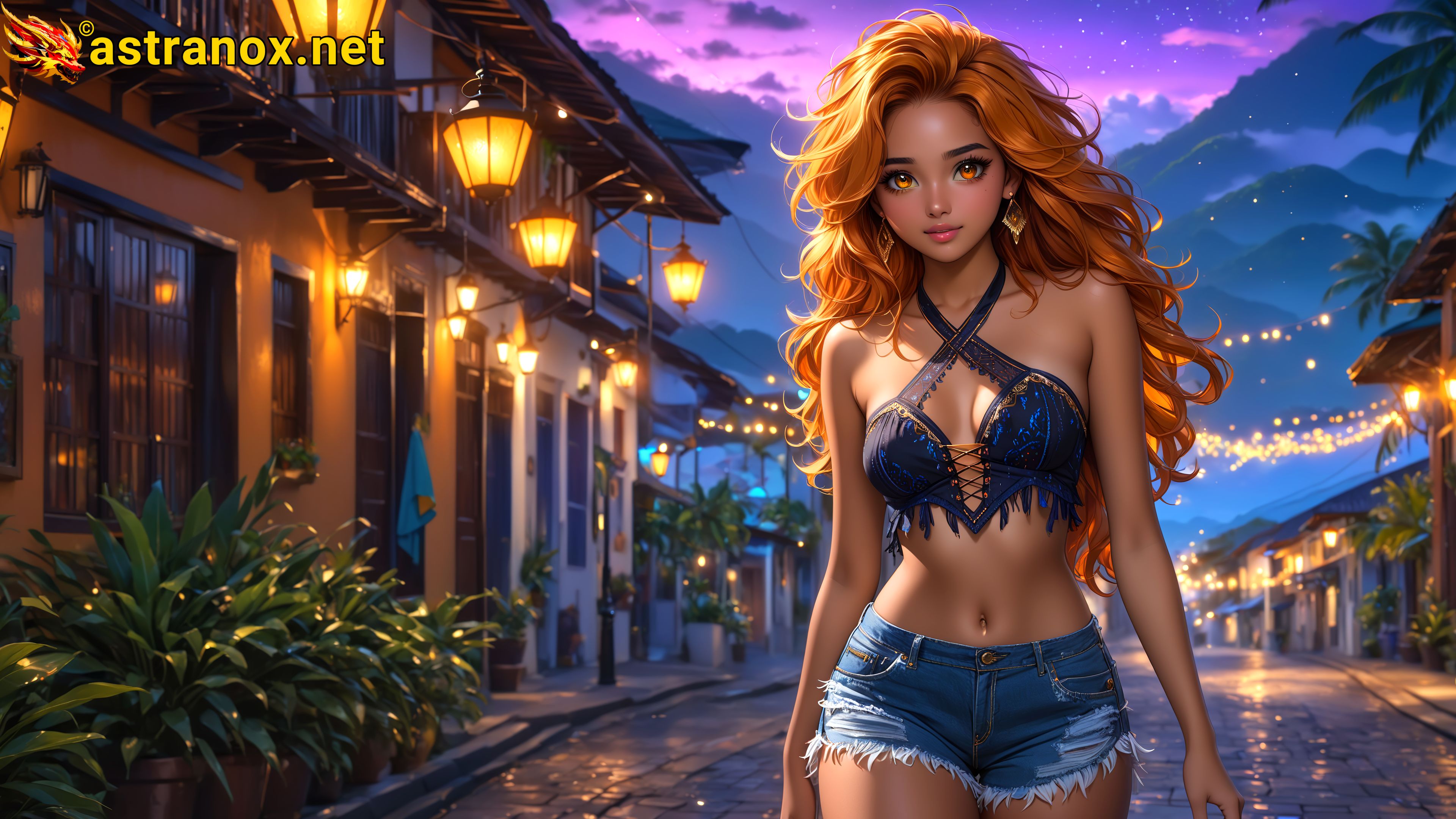 Amazing Young Female  at  - Download Free 4K Wallpaper Fantasy wallpaper with  Eyes and  Hair.