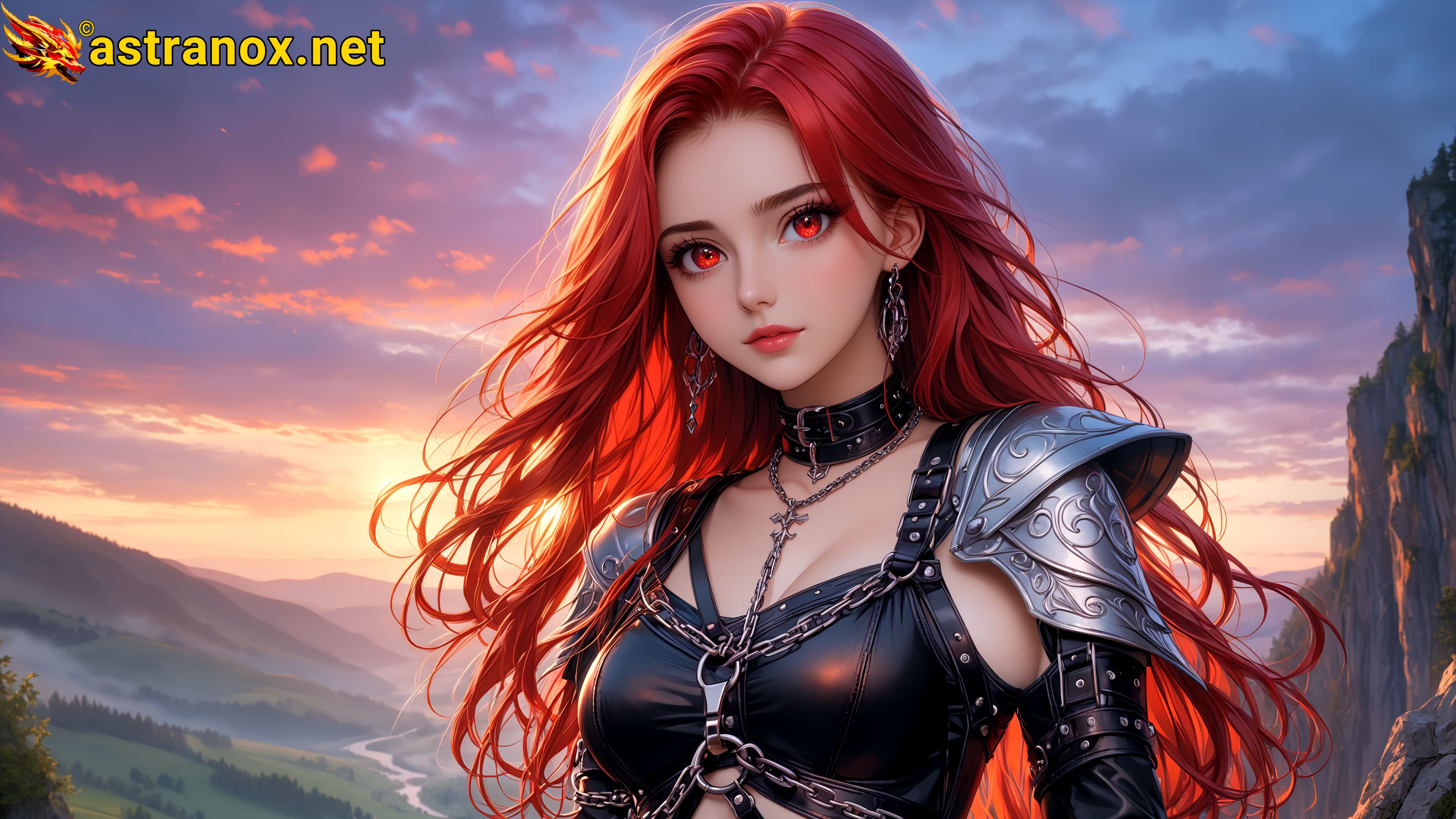 Amazing Young Female  at  - Download Free 4K Wallpaper Fantasy wallpaper with  Eyes and  Hair.