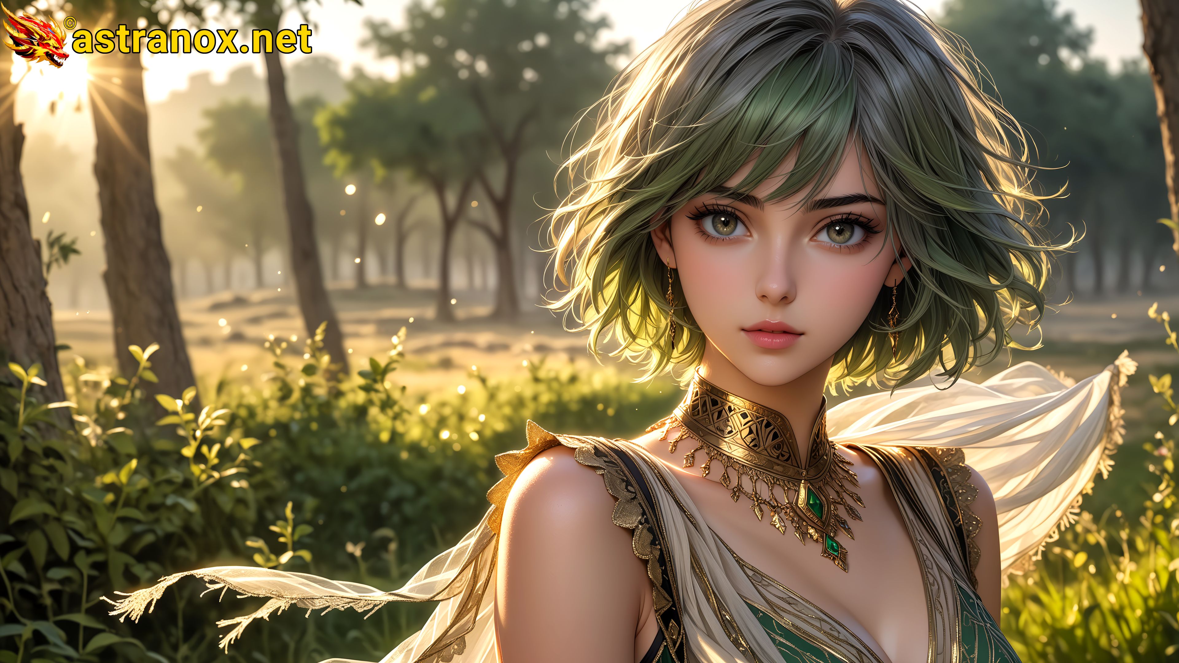 Amazing Young Female  at  - Download Free 4K Wallpaper Fantasy wallpaper with  Eyes and  Hair.