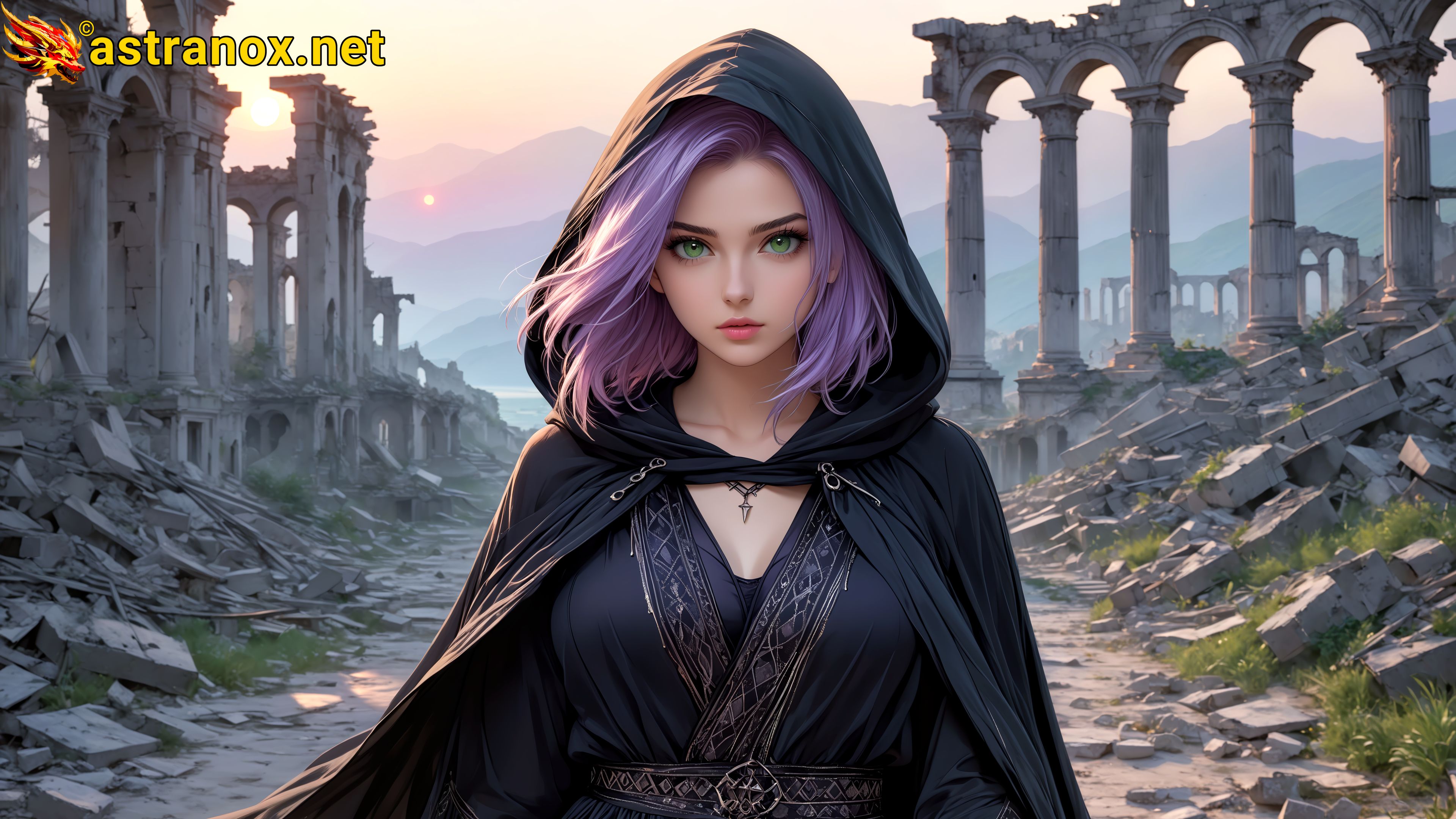 Amazing Young Female  at  - Download Free 4K Wallpaper Fantasy wallpaper with  Eyes and  Hair.