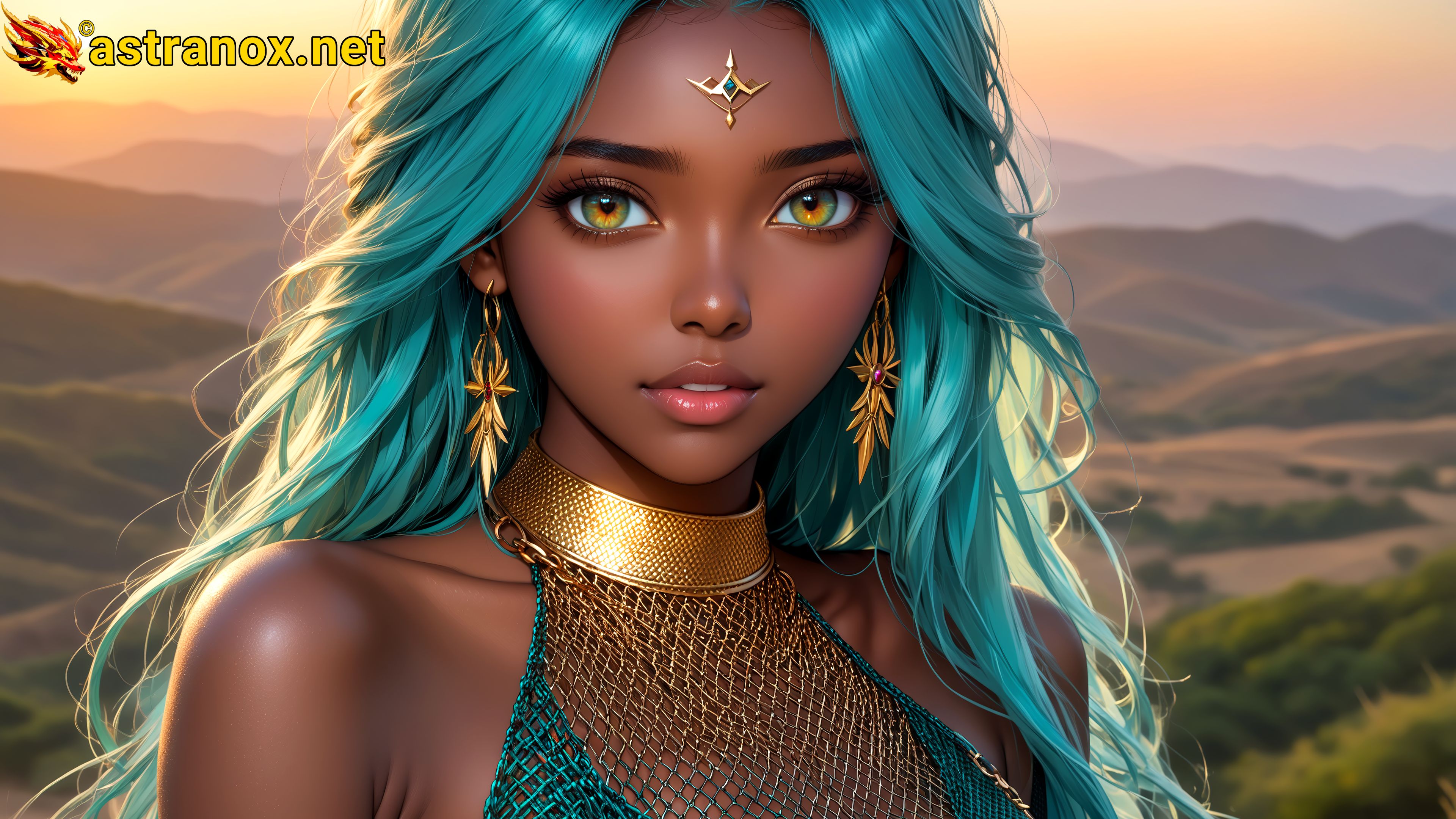 Amazing Young Female  at  - Download Free 4K Wallpaper Fantasy wallpaper with  Eyes and  Hair.