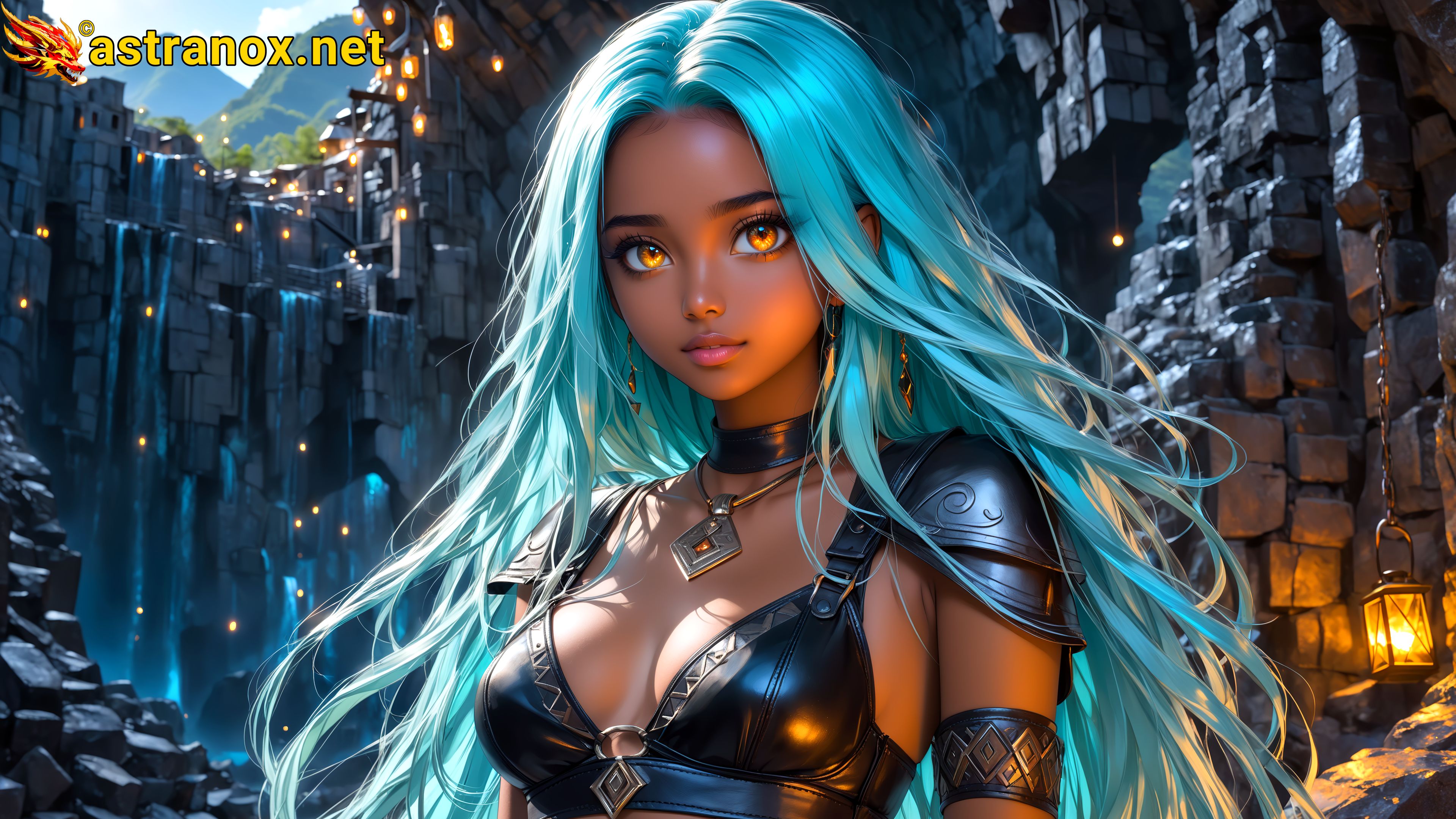 Amazing Young Female  at  - Download Free 4K Wallpaper Fantasy wallpaper with  Eyes and  Hair.