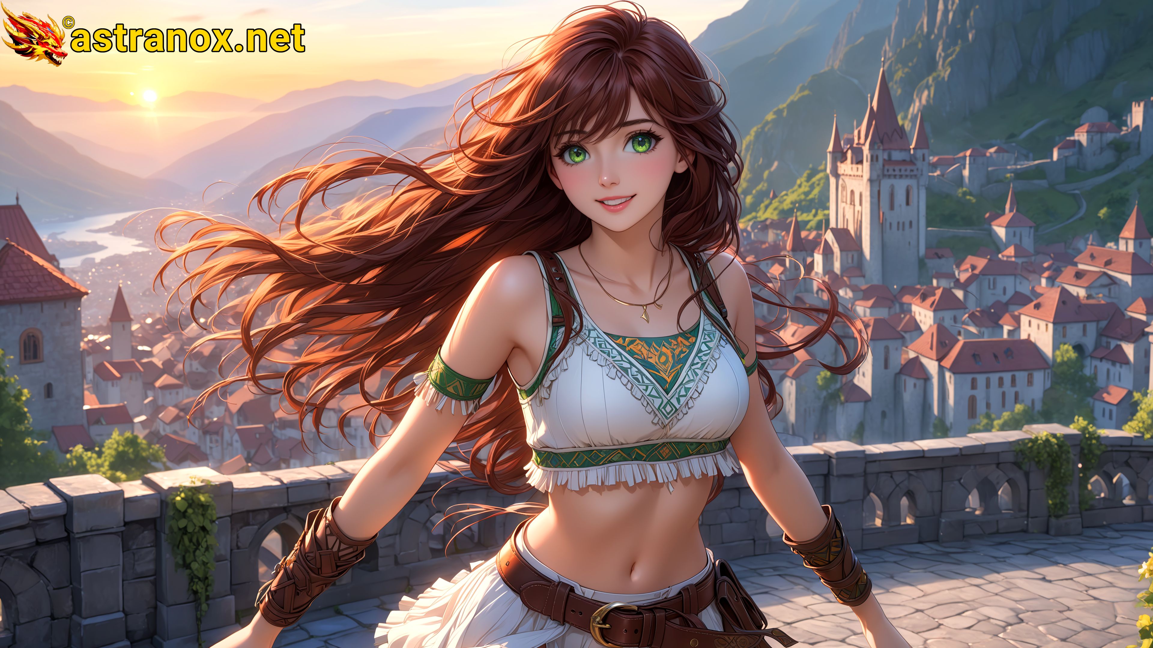 Amazing Young Female  at  - Download Free 4K Wallpaper Fantasy wallpaper with  Eyes and  Hair.