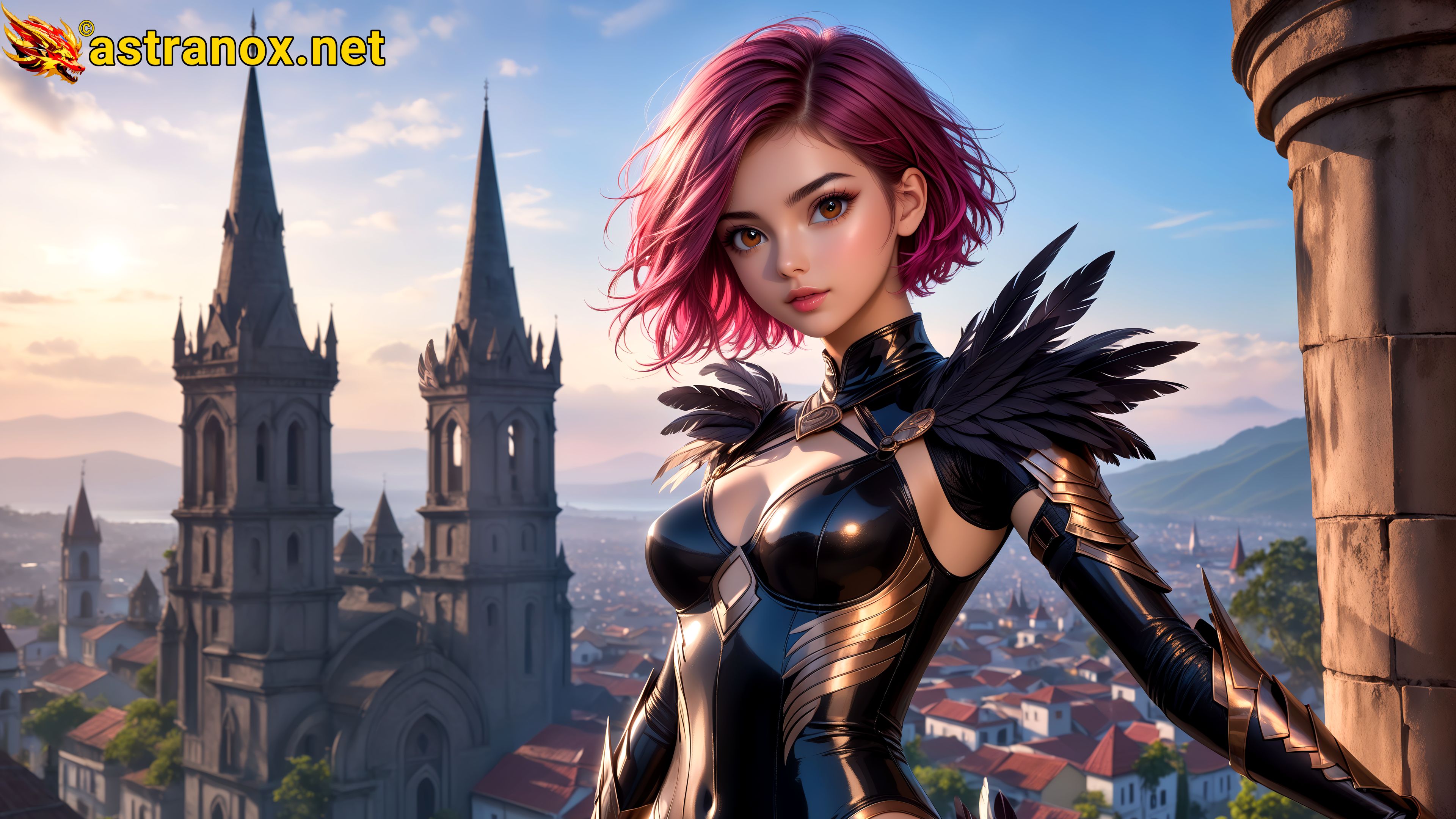 Amazing Young Female  at  - Download Free 4K Wallpaper Fantasy wallpaper with  Eyes and  Hair.