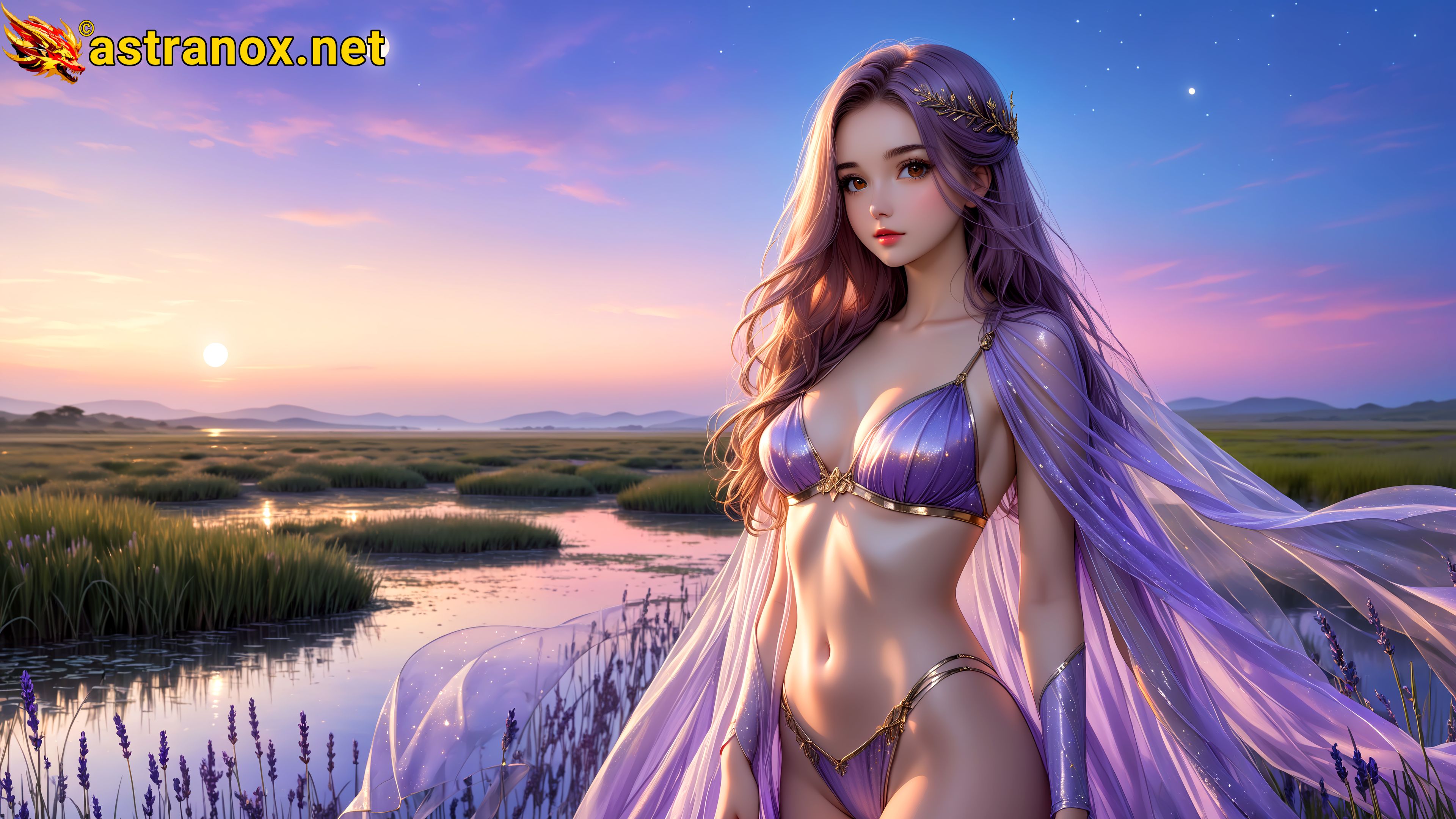 Amazing Young Female  at  - Download Free 4K Wallpaper Fantasy wallpaper with  Eyes and  Hair.