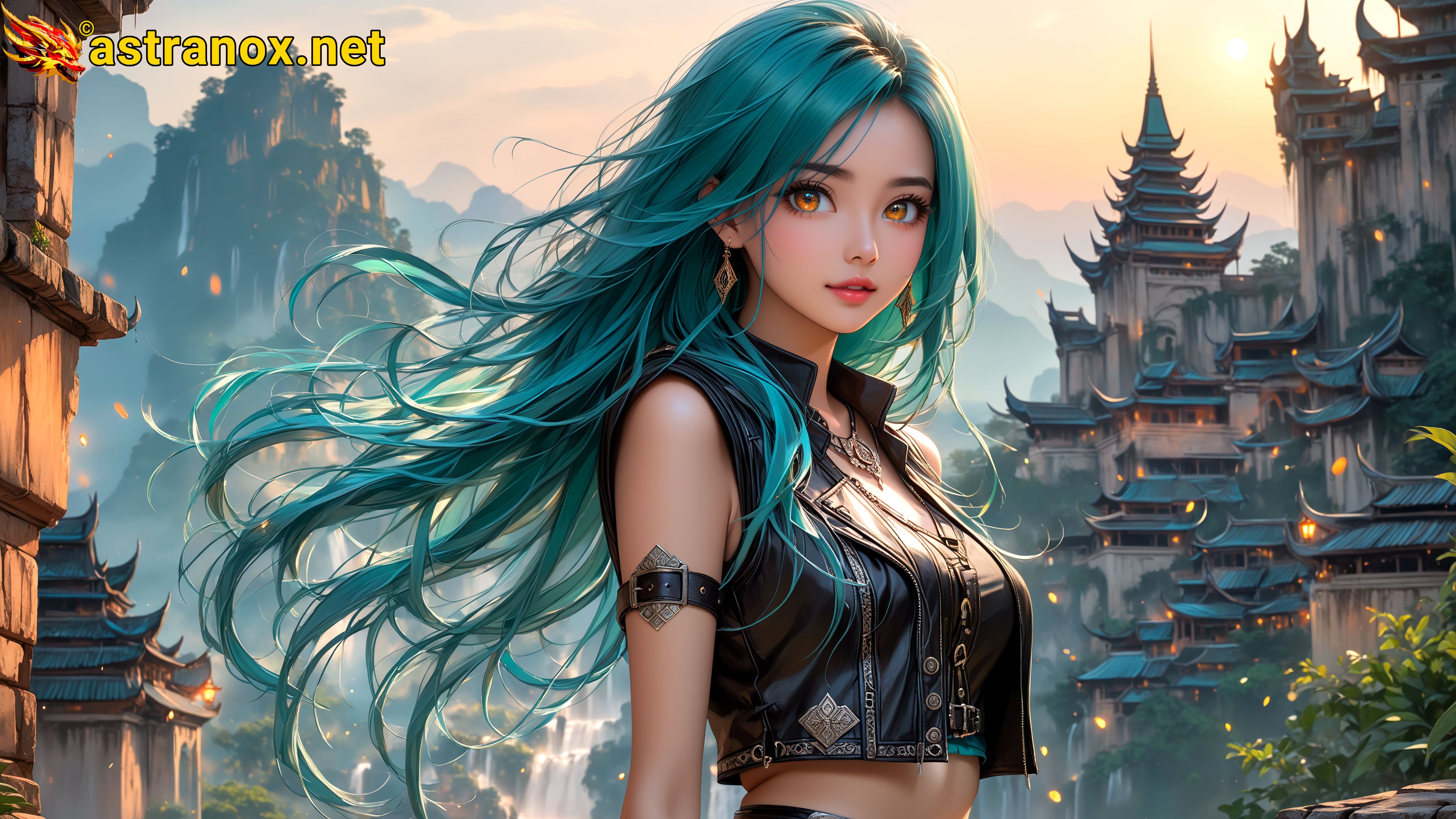 Amazing Young Female  at  - Download Free 4K Wallpaper Fantasy wallpaper with  Eyes and  Hair.