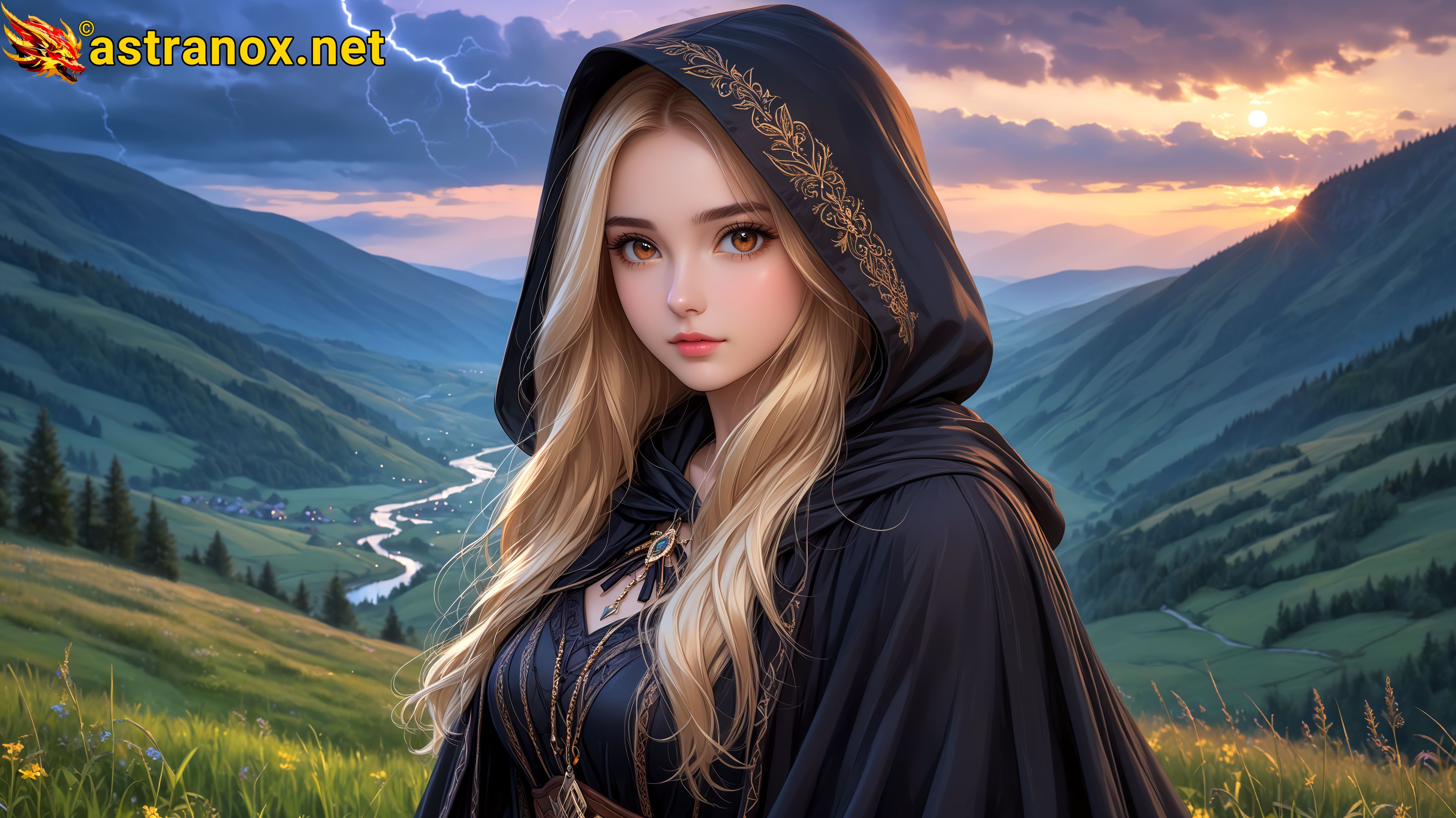 Amazing Young Female at - Download Free 4K Wallpaper Fantasy wallpaper with Eyes and Hair.