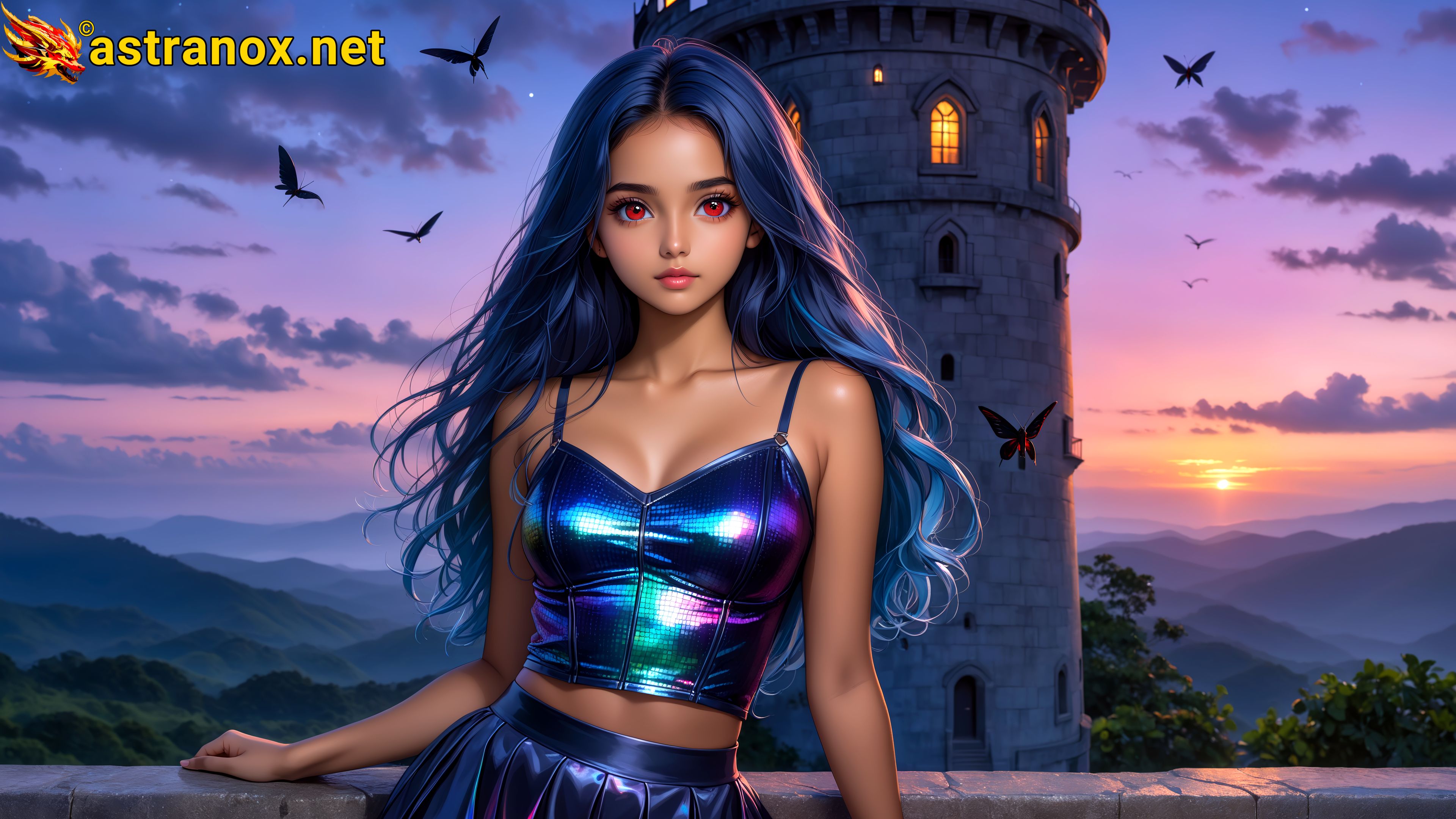 Amazing Young Female  at  - Download Free 4K Wallpaper Fantasy wallpaper with  Eyes and  Hair.