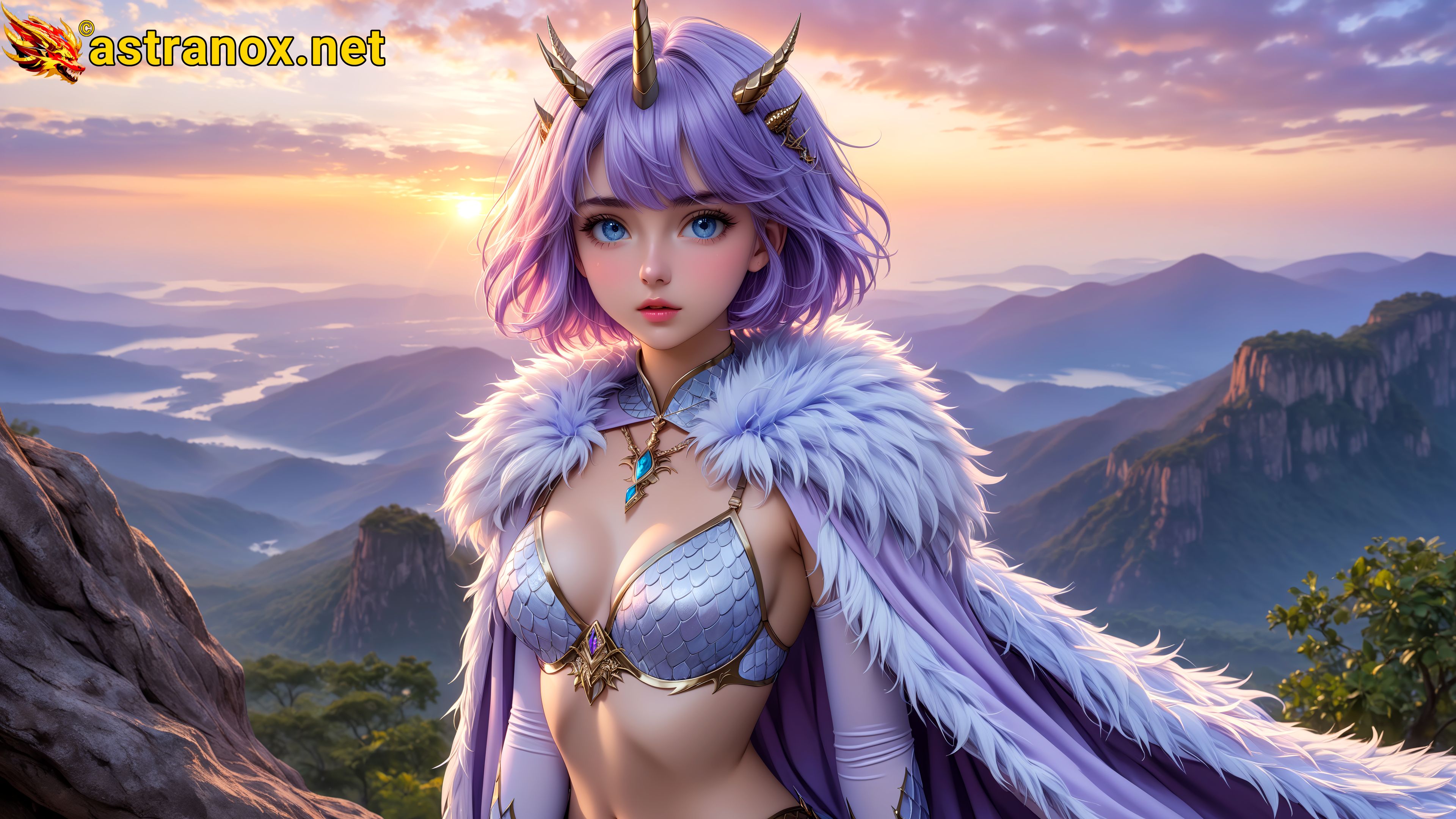 Amazing Young Female  at  - Download Free 4K Wallpaper Fantasy wallpaper with  Eyes and  Hair.