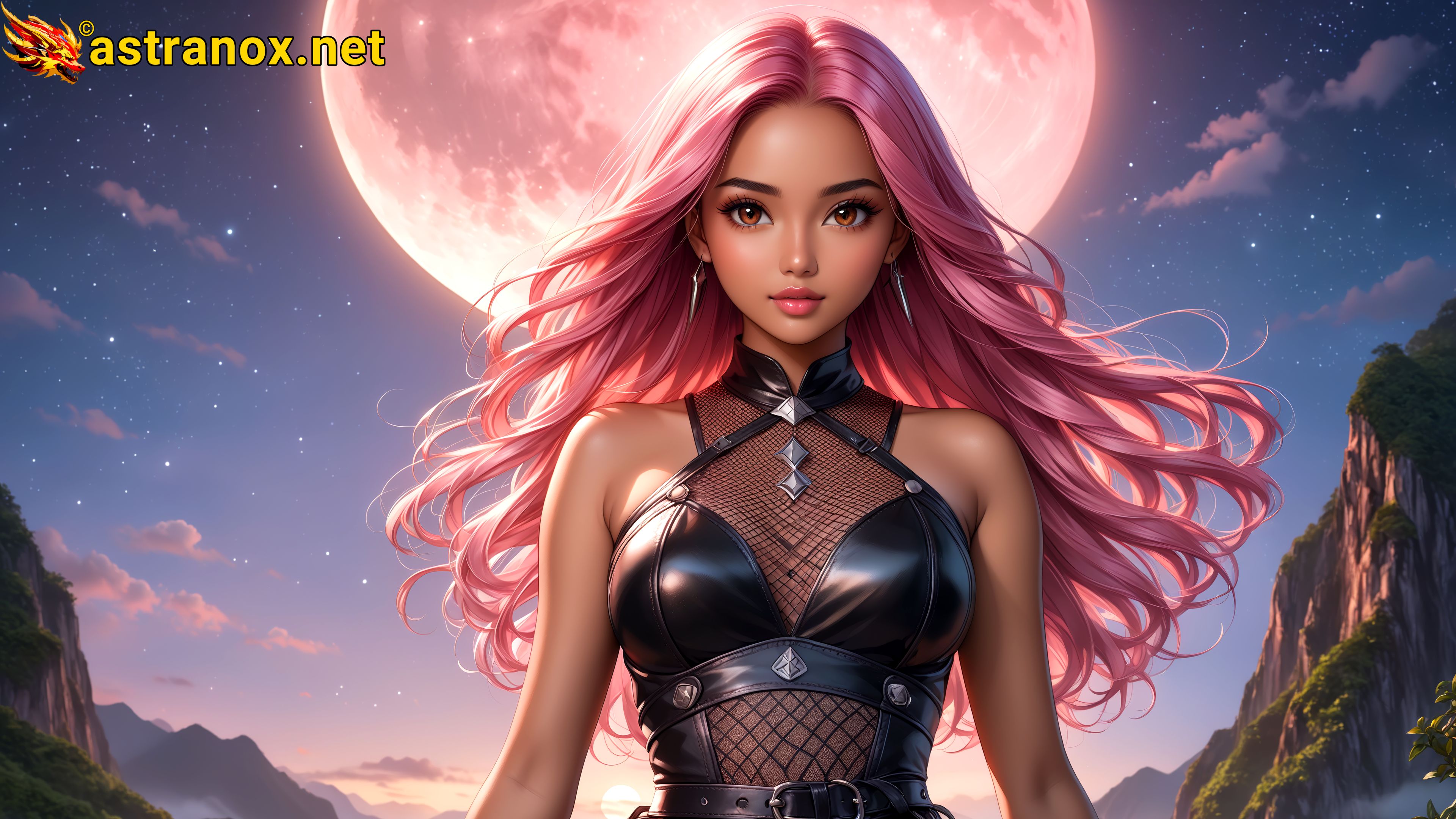 Amazing Young Female  at  - Download Free 4K Wallpaper Fantasy wallpaper with  Eyes and  Hair.