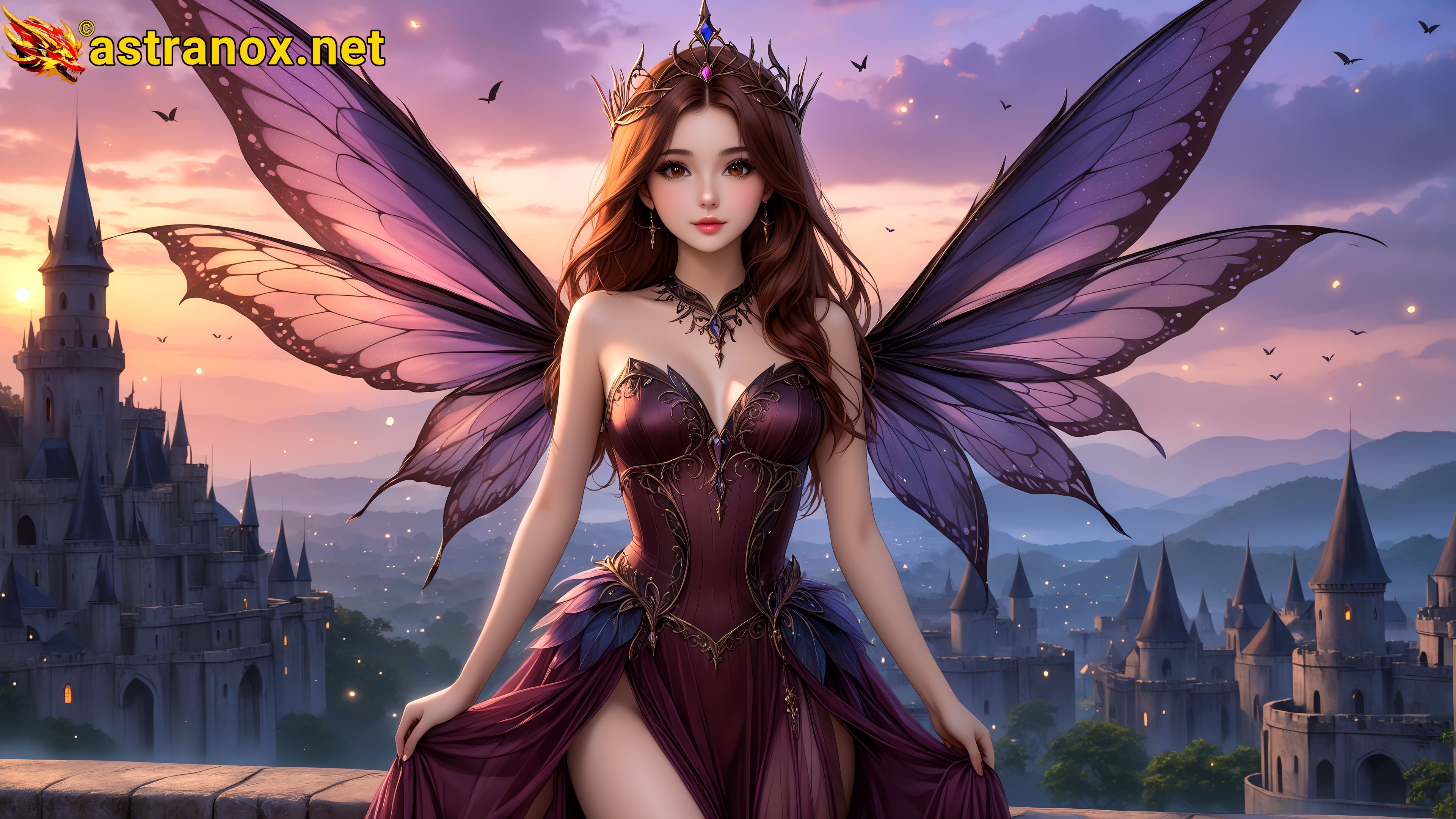 Amazing Young Female  at  - Download Free 4K Wallpaper Fantasy wallpaper with  Eyes and  Hair.