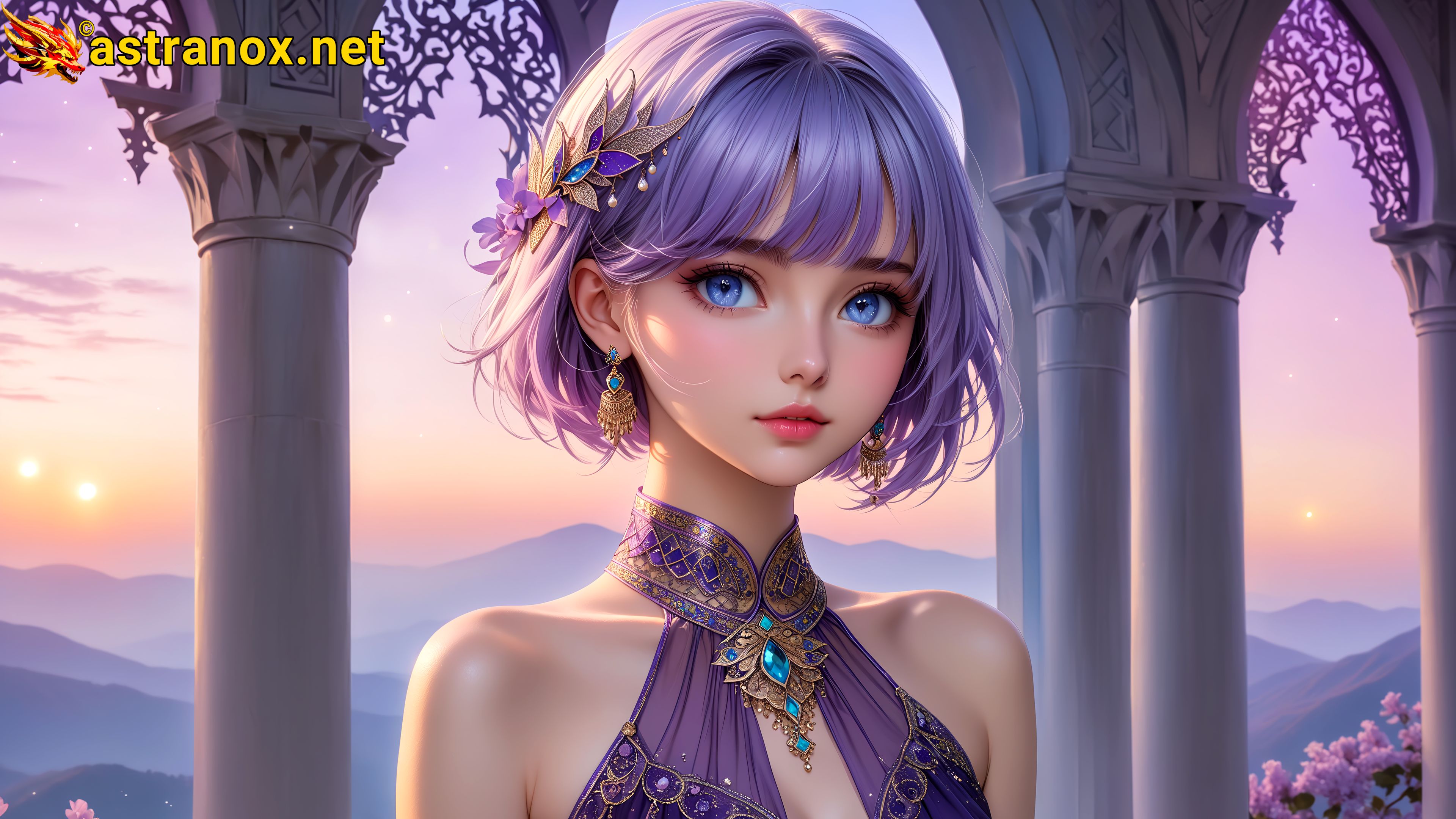 Amazing Young Female  at  - Download Free 4K Wallpaper Fantasy wallpaper with  Eyes and  Hair.