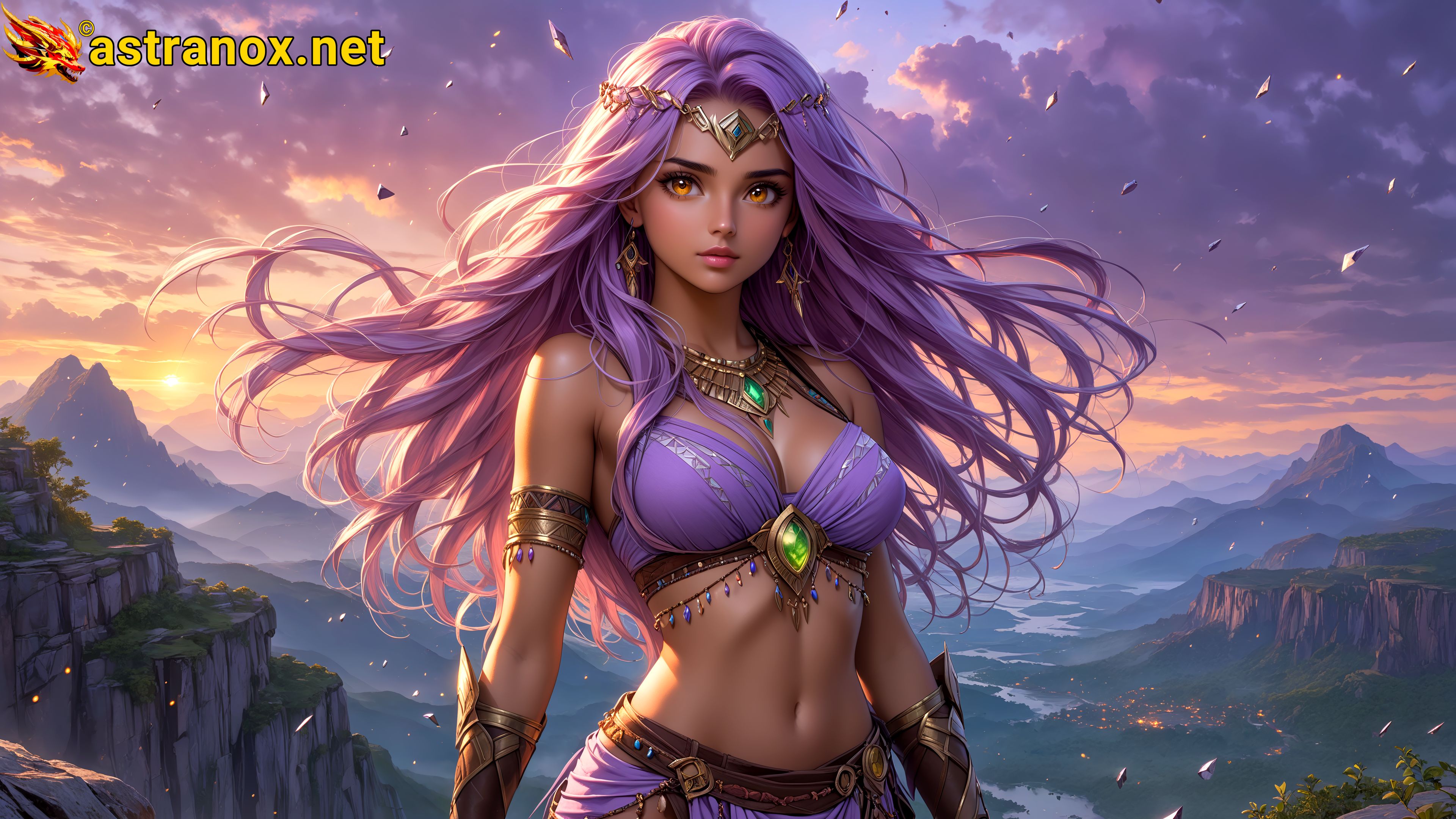 Amazing Young Female  at  - Download Free 4K Wallpaper Fantasy wallpaper with  Eyes and  Hair.