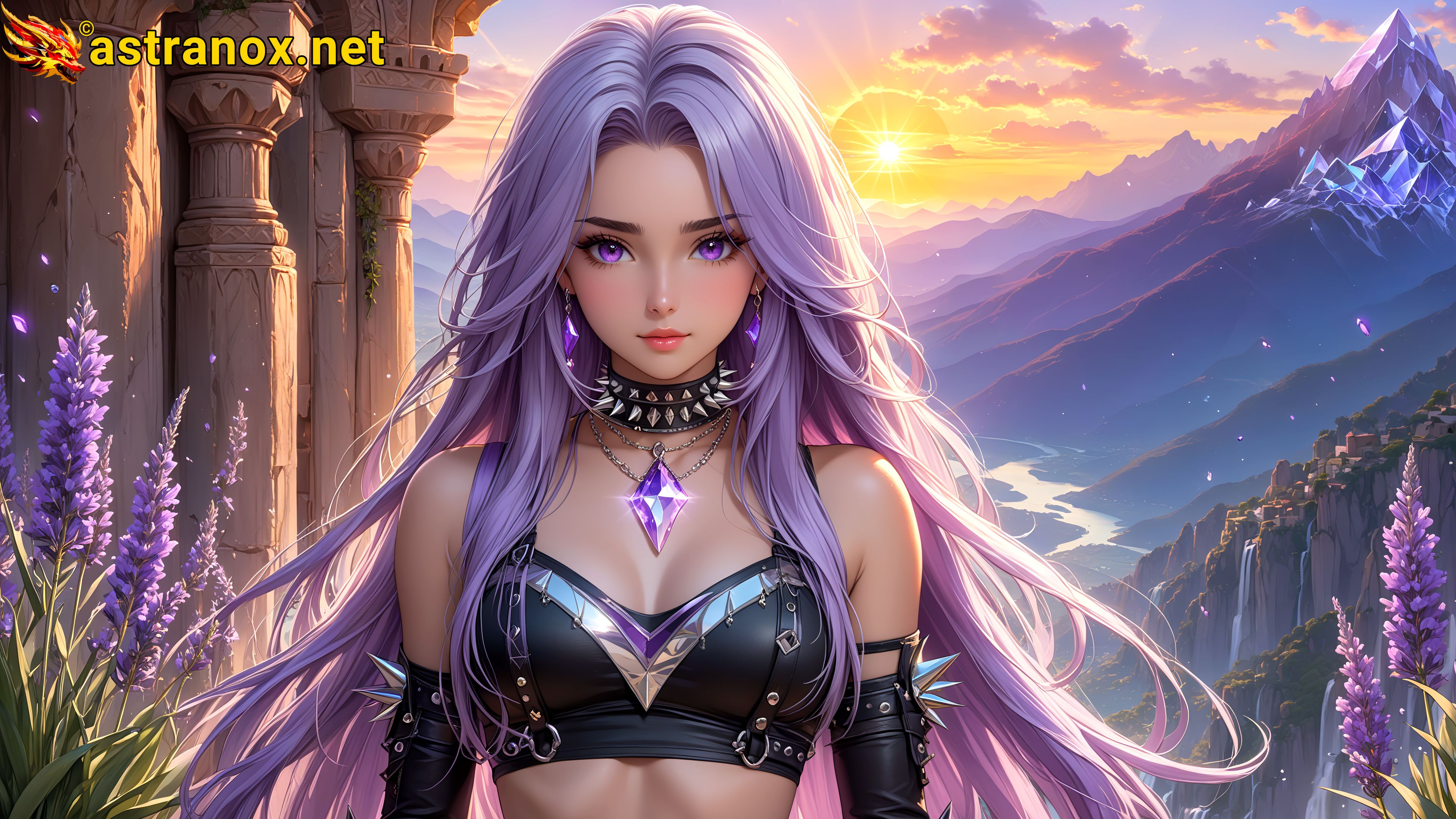 Amazing Young Female  at  - Download Free 4K Wallpaper Fantasy wallpaper with  Eyes and  Hair.