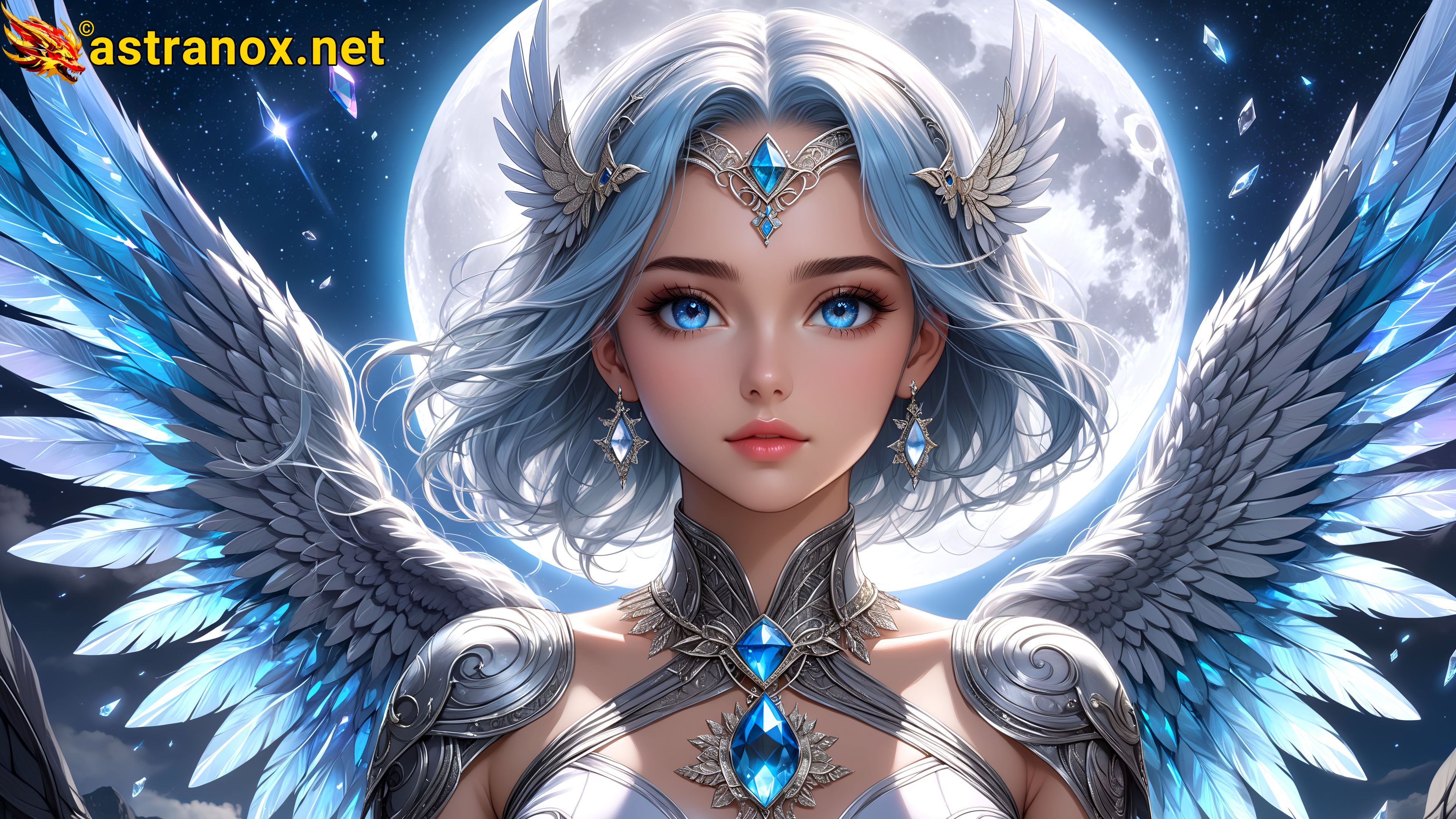 Amazing Young Female  at  - Download Free 4K Wallpaper Fantasy wallpaper with  Eyes and  Hair.