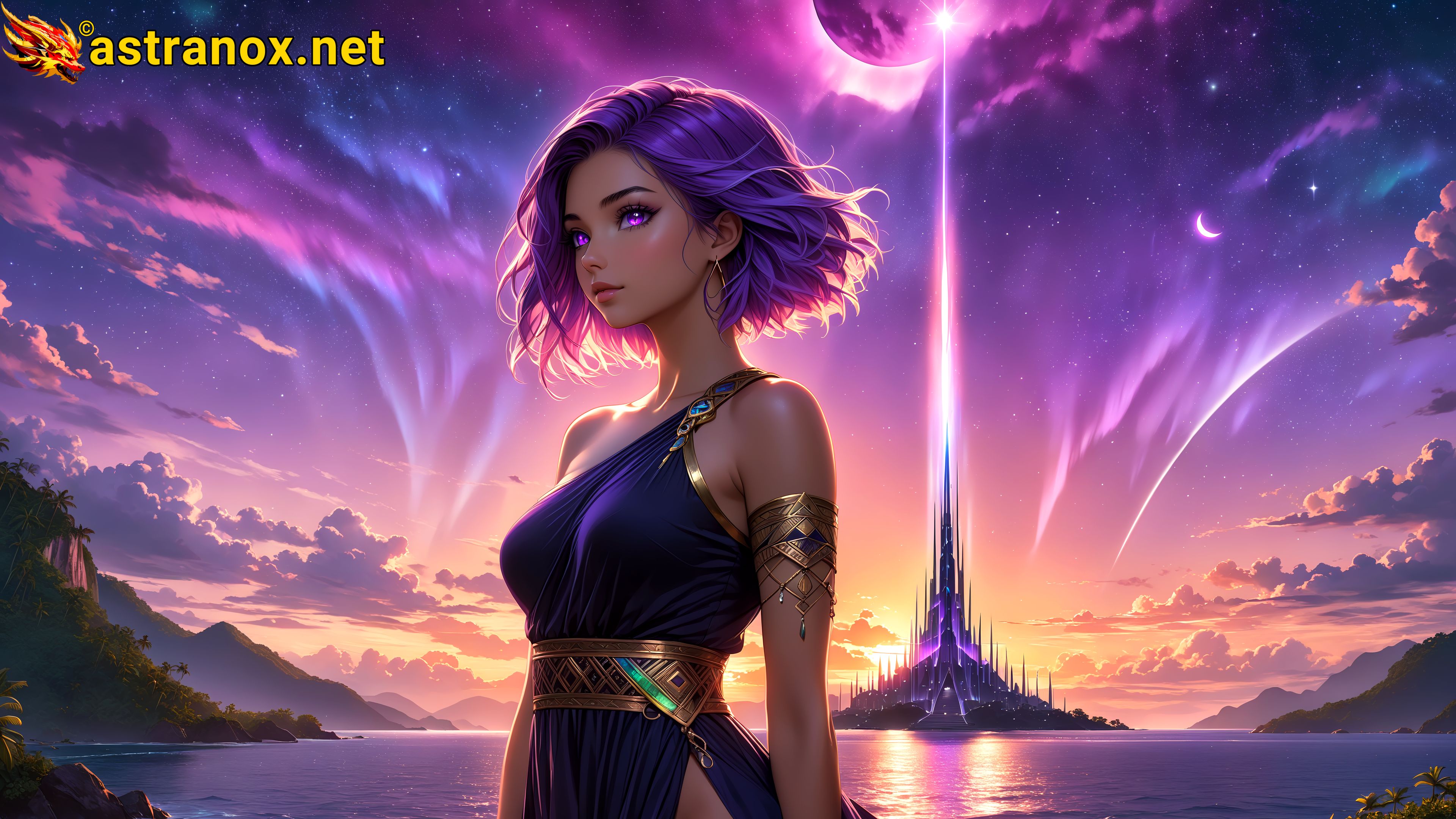 Amazing Young Female  at  - Download Free 4K Wallpaper Fantasy wallpaper with  Eyes and  Hair.