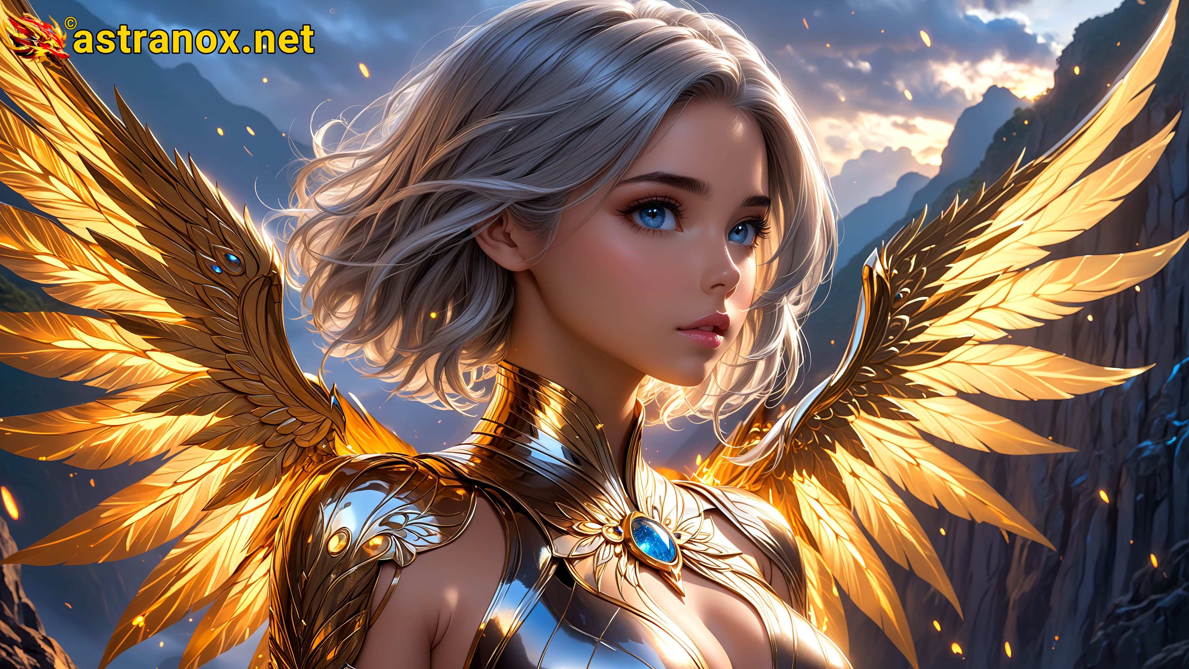 Amazing Young Female  at  - Download Free 4K Wallpaper Fantasy wallpaper with  Eyes and  Hair.