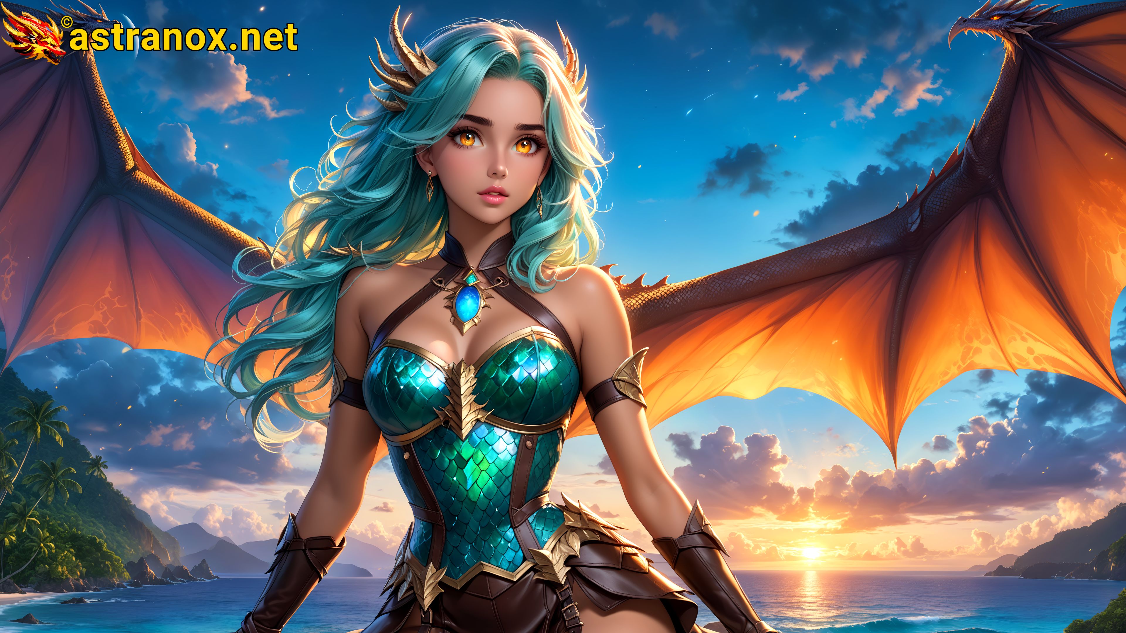 Amazing Young Female  at  - Download Free 4K Wallpaper Fantasy wallpaper with  Eyes and  Hair.