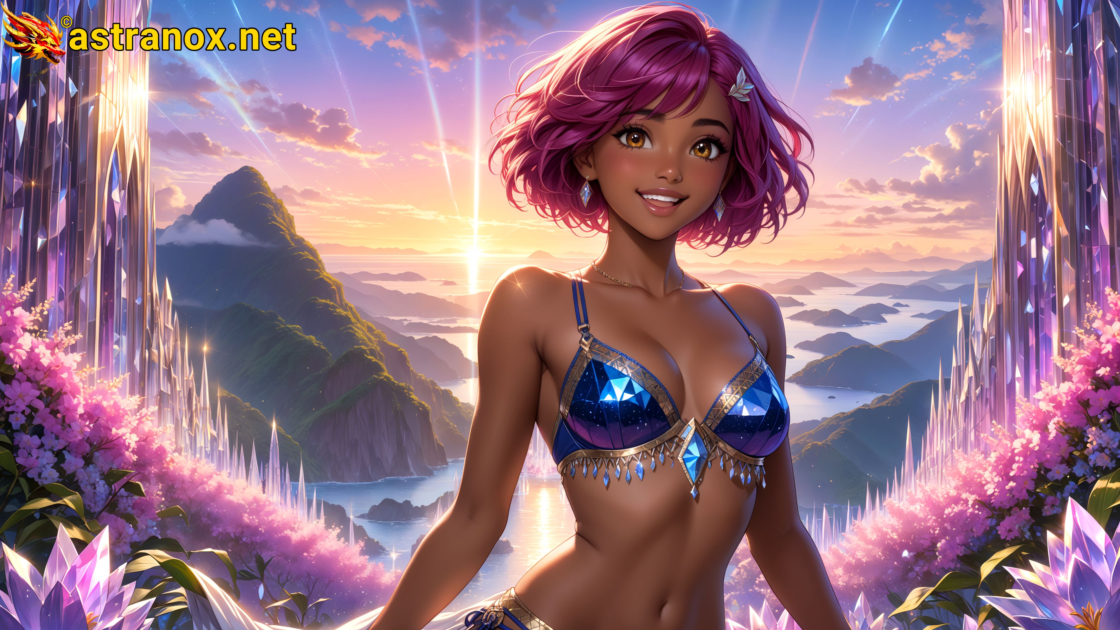 Amazing Young Female  at  - Download Free 4K Wallpaper Fantasy wallpaper with  Eyes and  Hair.