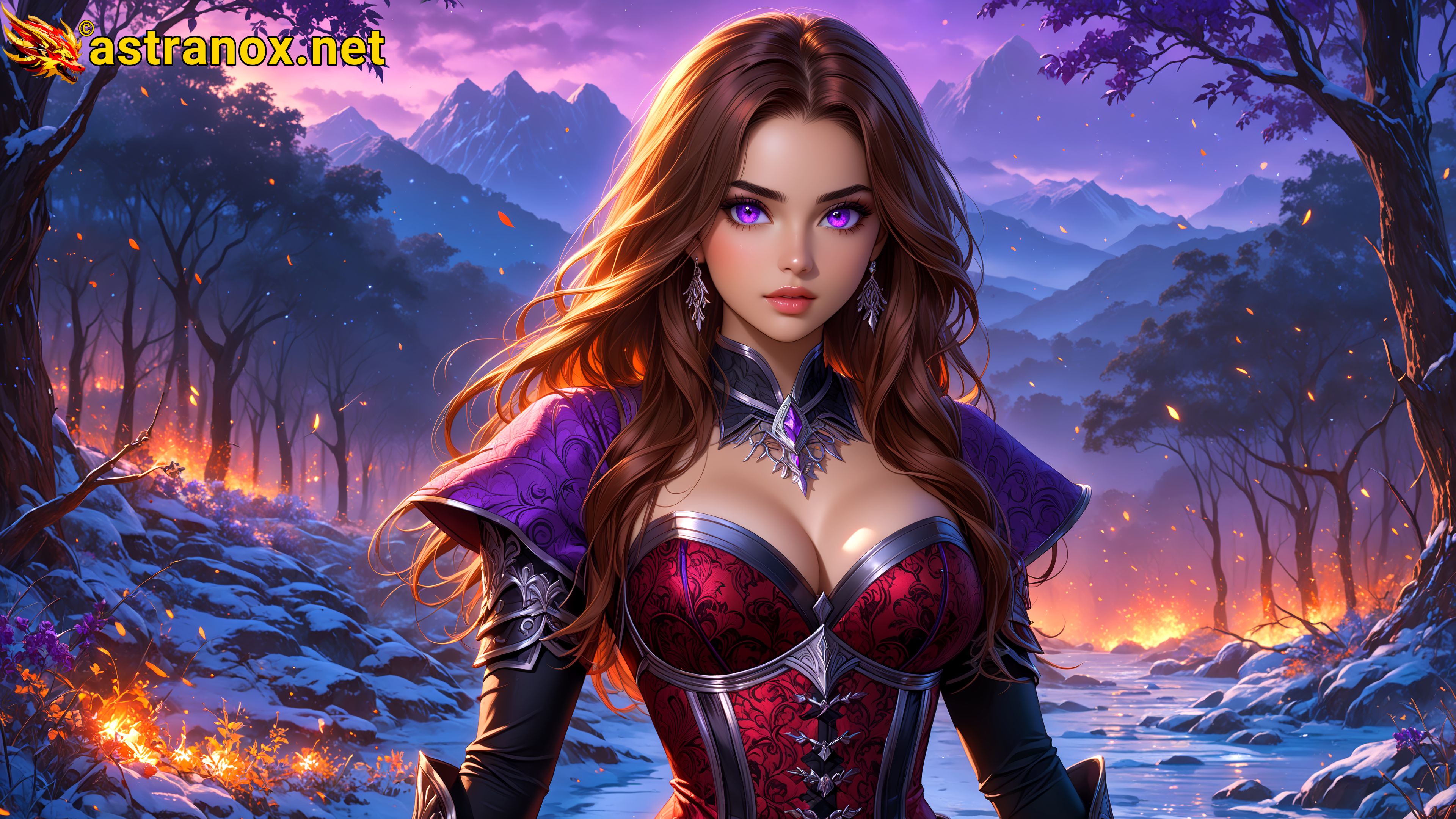 Amazing Young Female  at  - Download Free 4K Wallpaper Fantasy wallpaper with  Eyes and  Hair.