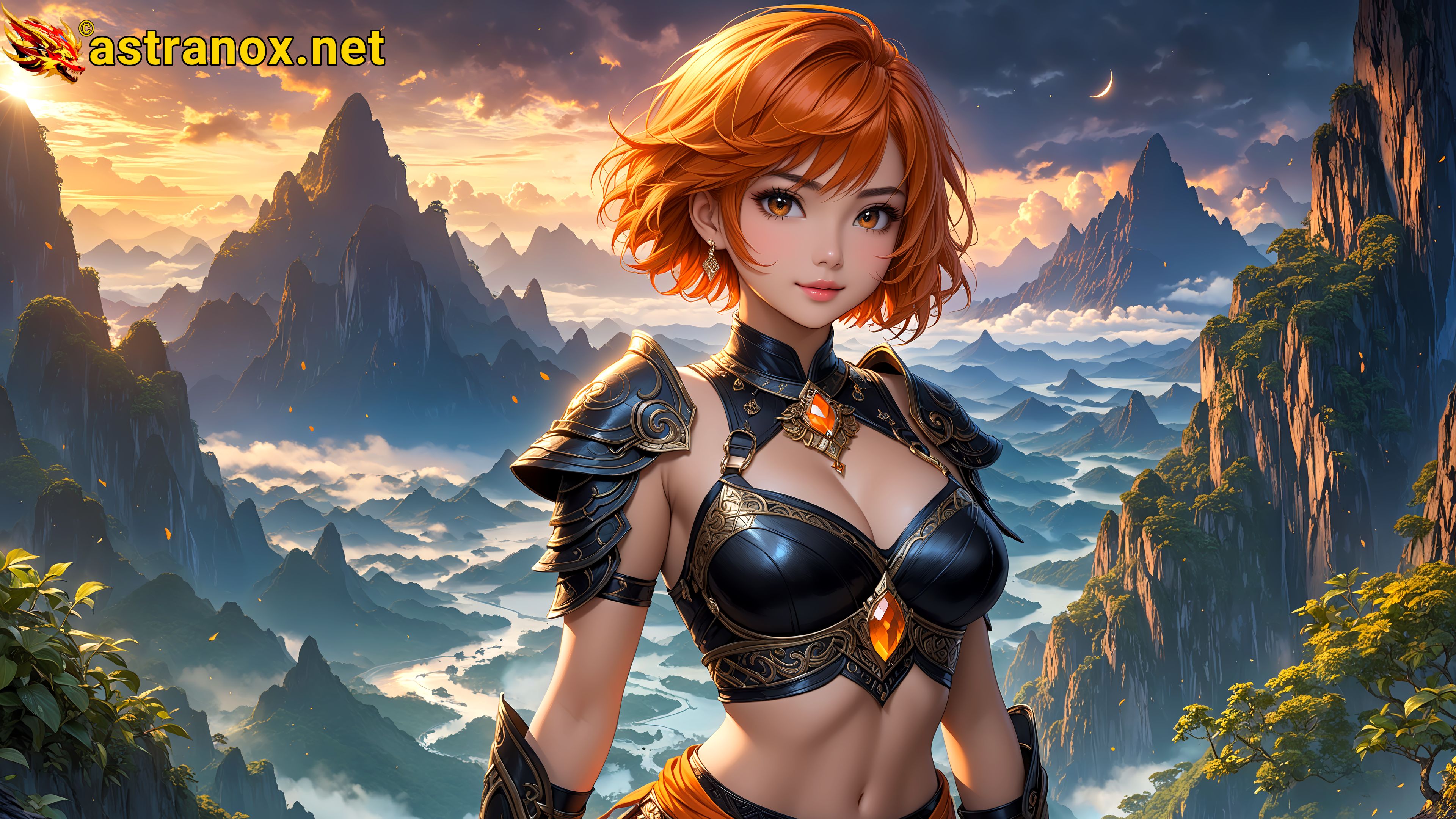 Amazing Young Female  at  - Download Free 4K Wallpaper Fantasy wallpaper with  Eyes and  Hair.