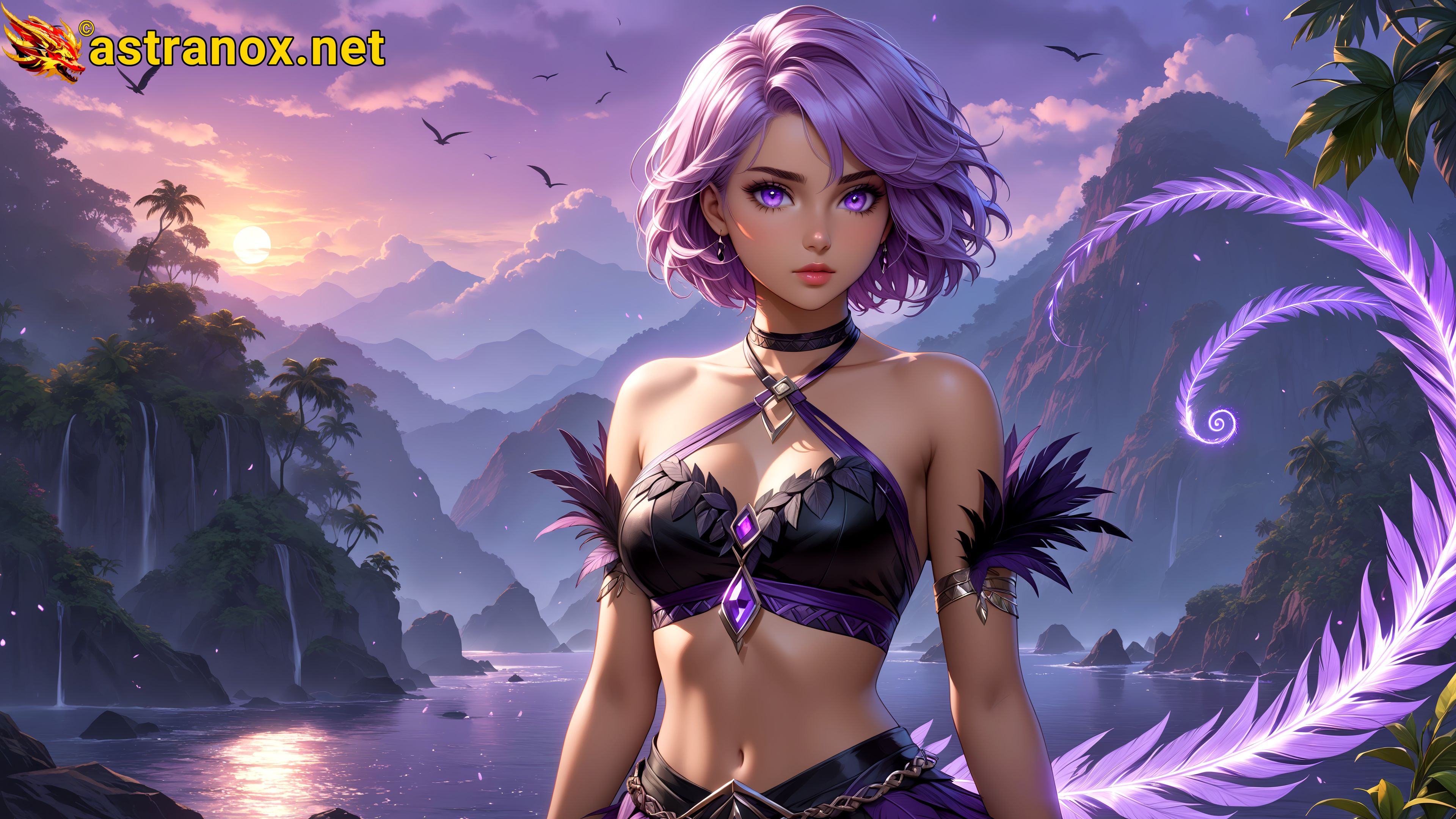 Amazing Young Female  at  - Download Free 4K Wallpaper Fantasy wallpaper with  Eyes and  Hair.