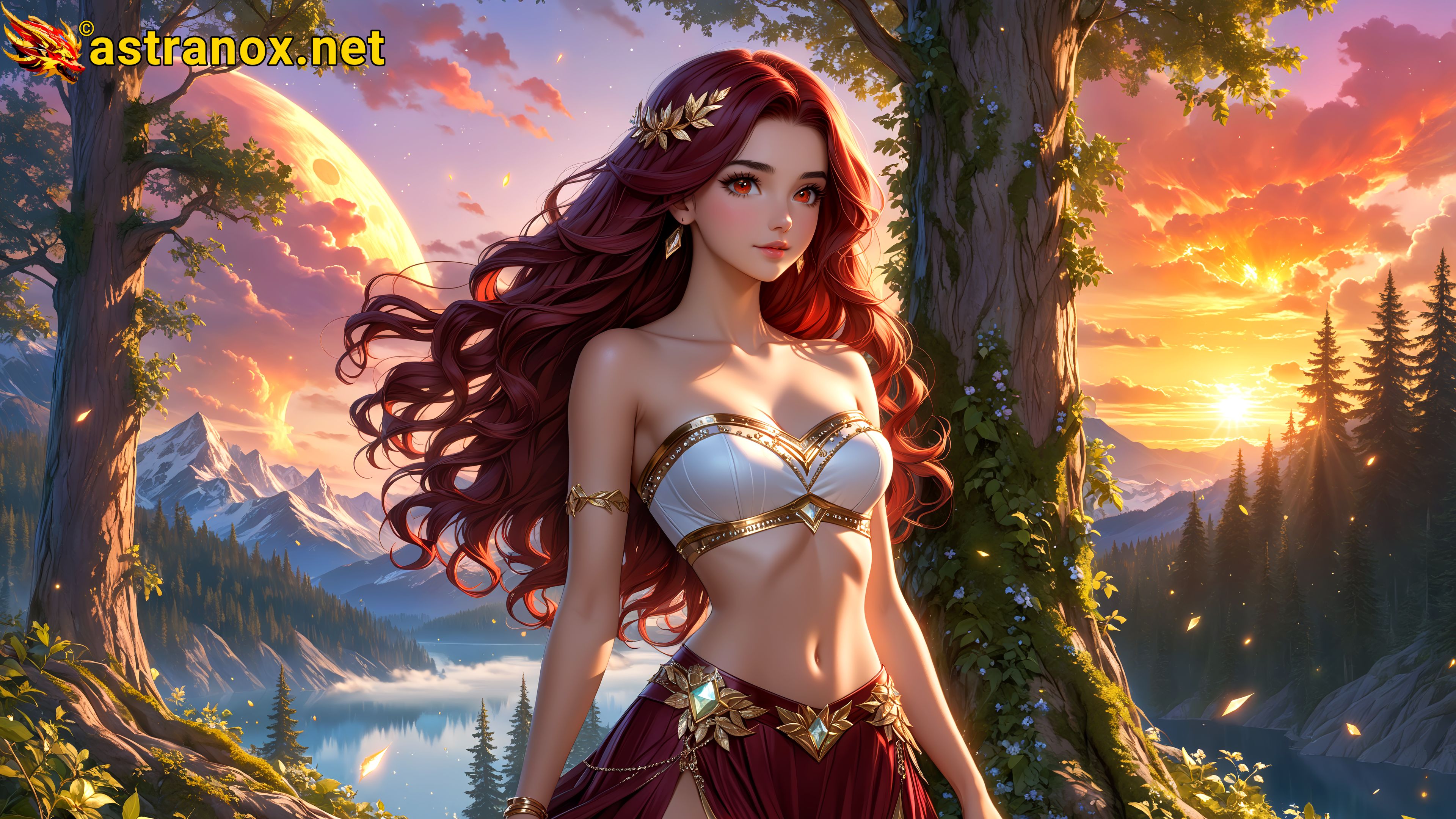 Amazing Young Female  at  - Download Free 4K Wallpaper Fantasy wallpaper with  Eyes and  Hair.