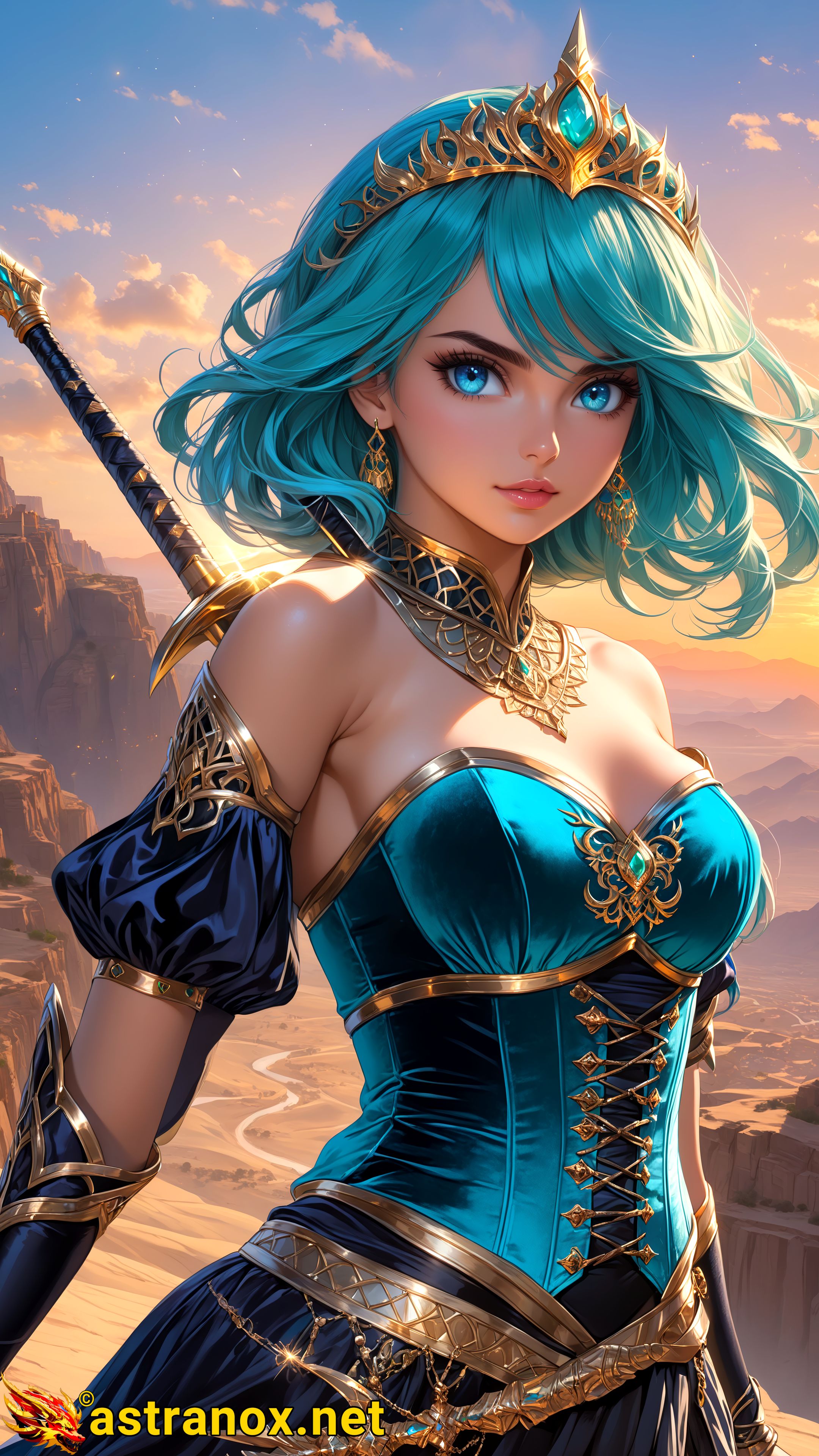 Amazing Young Female  at  - Download Free 4K Wallpaper Fantasy wallpaper with  Eyes and  Hair.