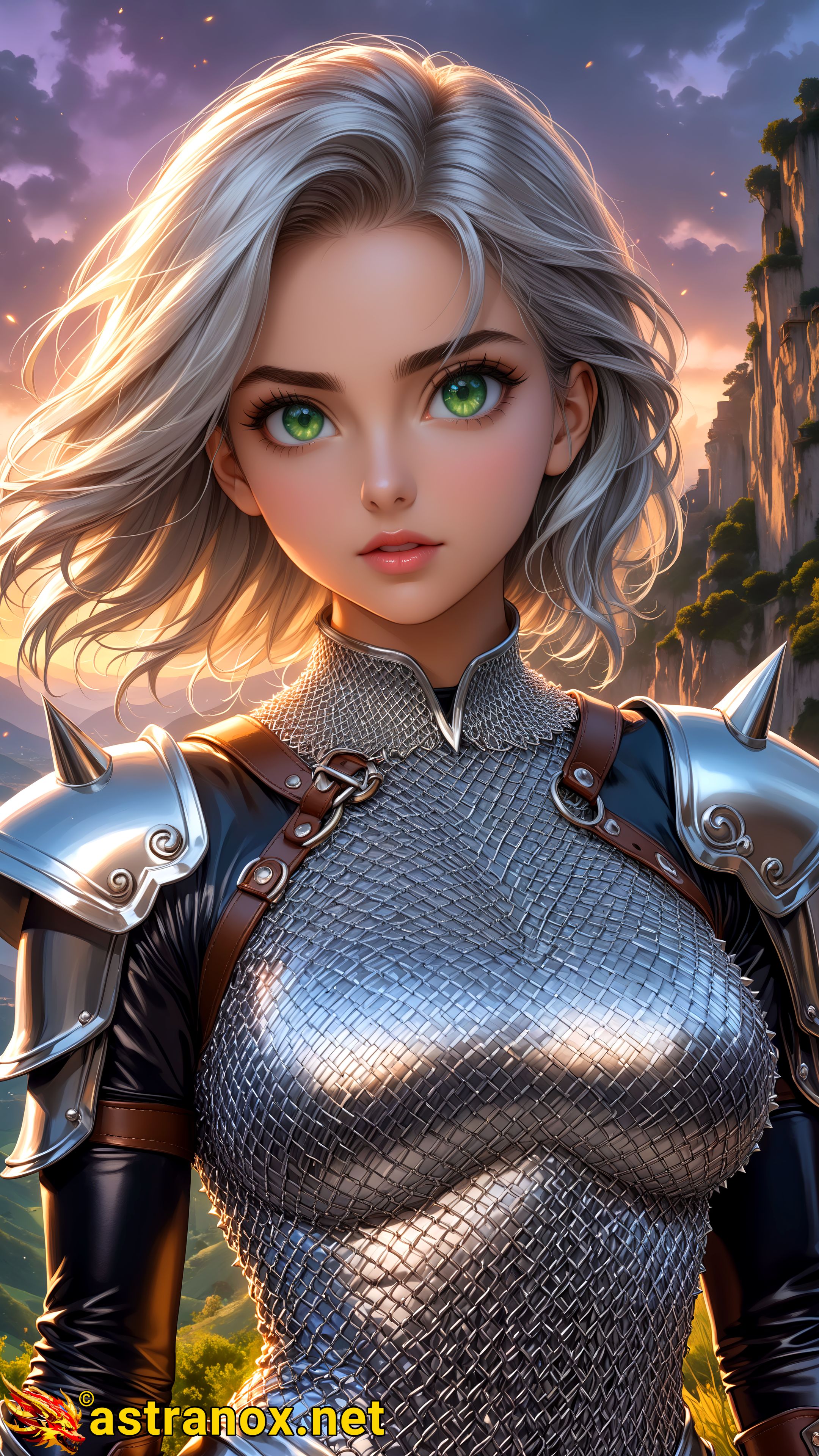 Amazing Young Female  at  - Download Free 4K Wallpaper Fantasy wallpaper with  Eyes and  Hair.