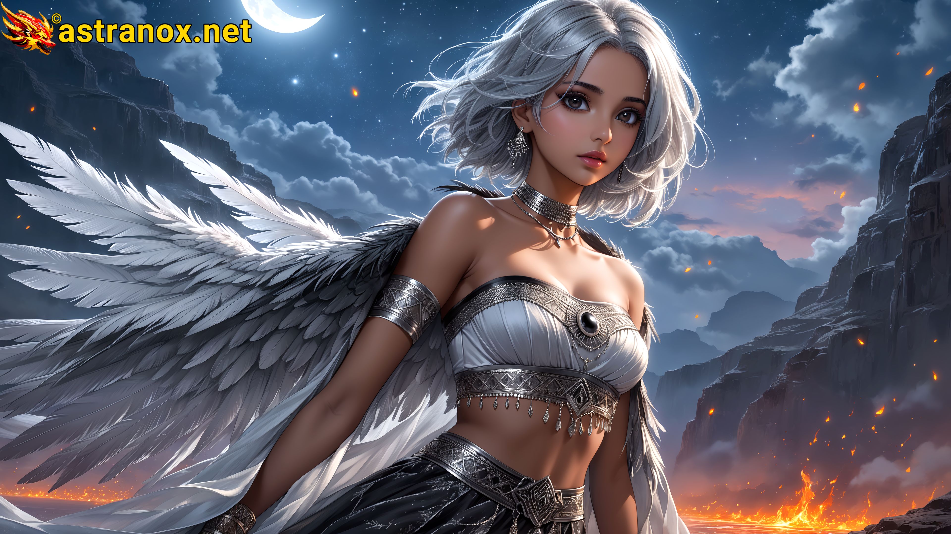 Amazing Young Female  at  - Download Free 4K Wallpaper Fantasy wallpaper with  Eyes and  Hair.