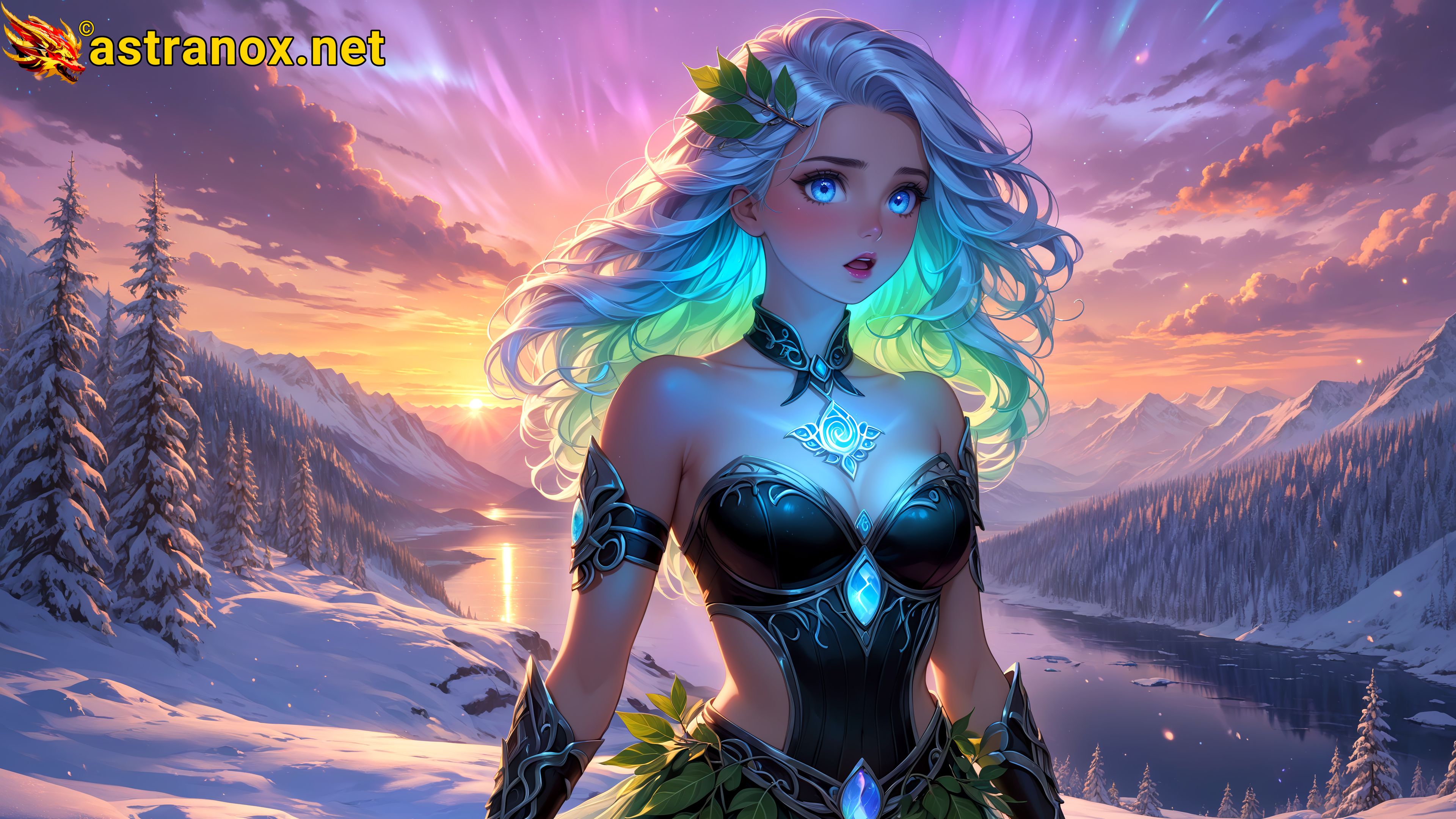 Amazing Young Female  at  - Download Free 4K Wallpaper Fantasy wallpaper with  Eyes and  Hair.