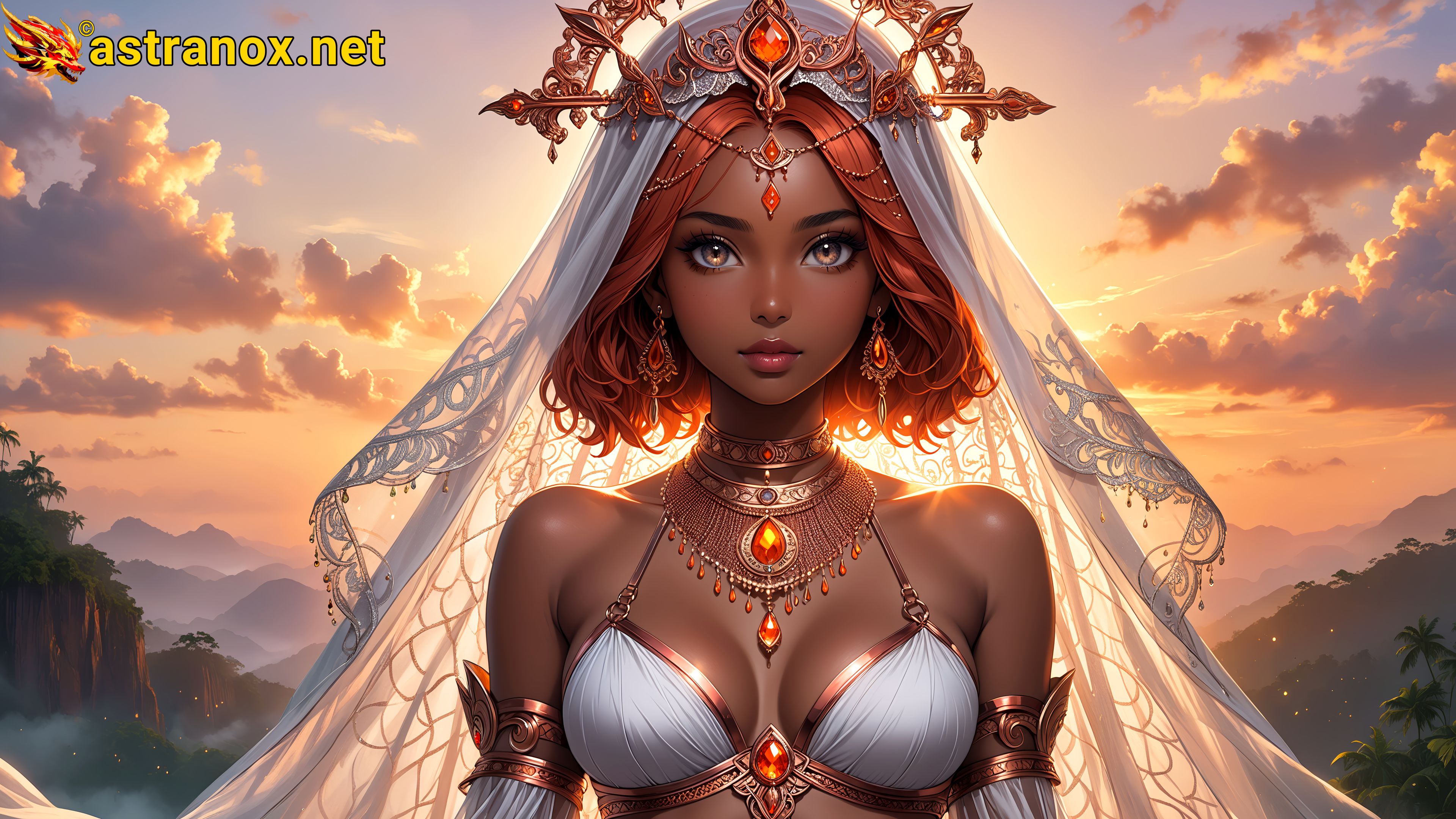 Amazing Young Female  at  - Download Free 4K Wallpaper Fantasy wallpaper with  Eyes and  Hair.