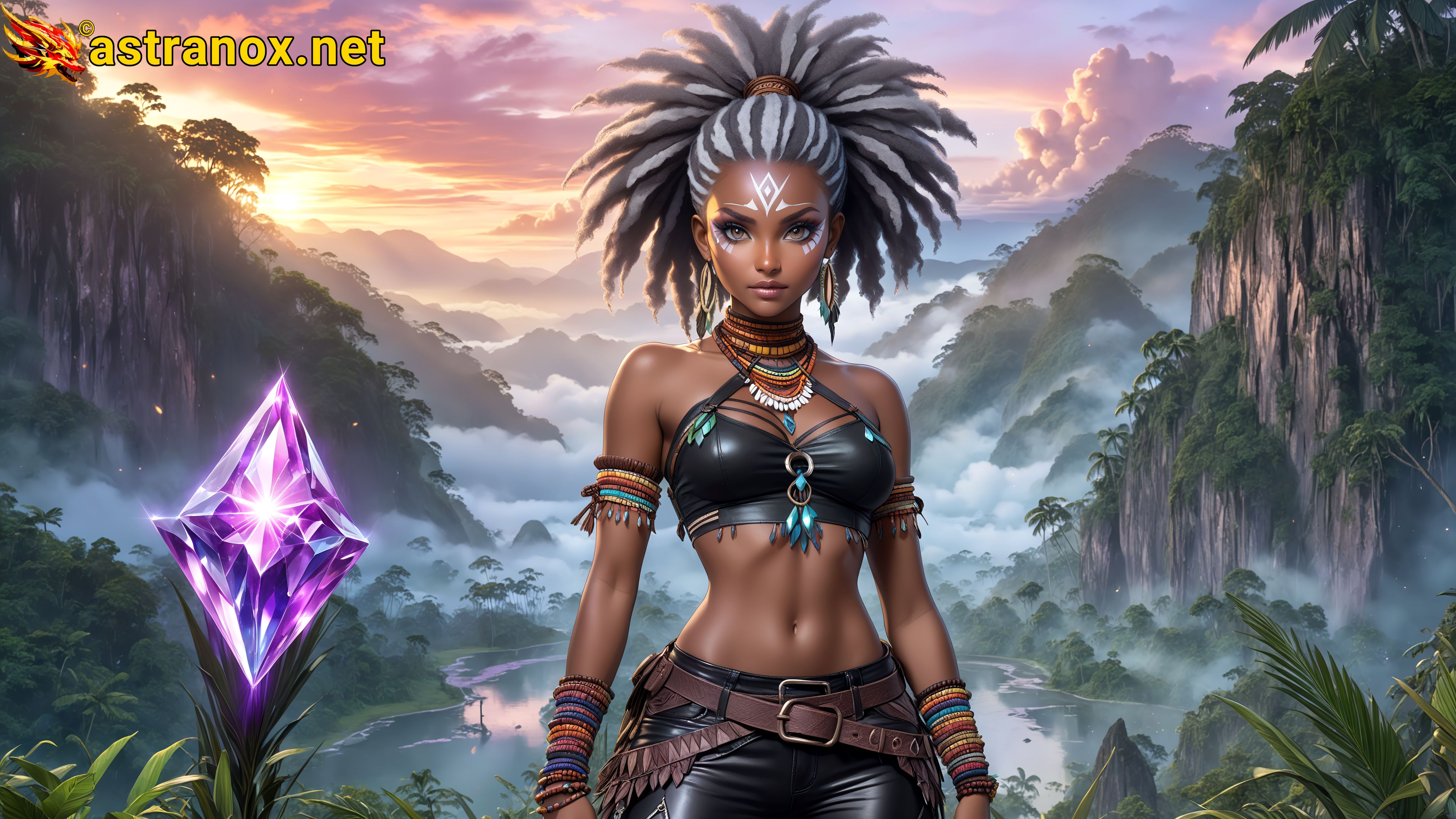 Amazing Young Female  at  - Download Free 4K Wallpaper Fantasy wallpaper with  Eyes and  Hair.