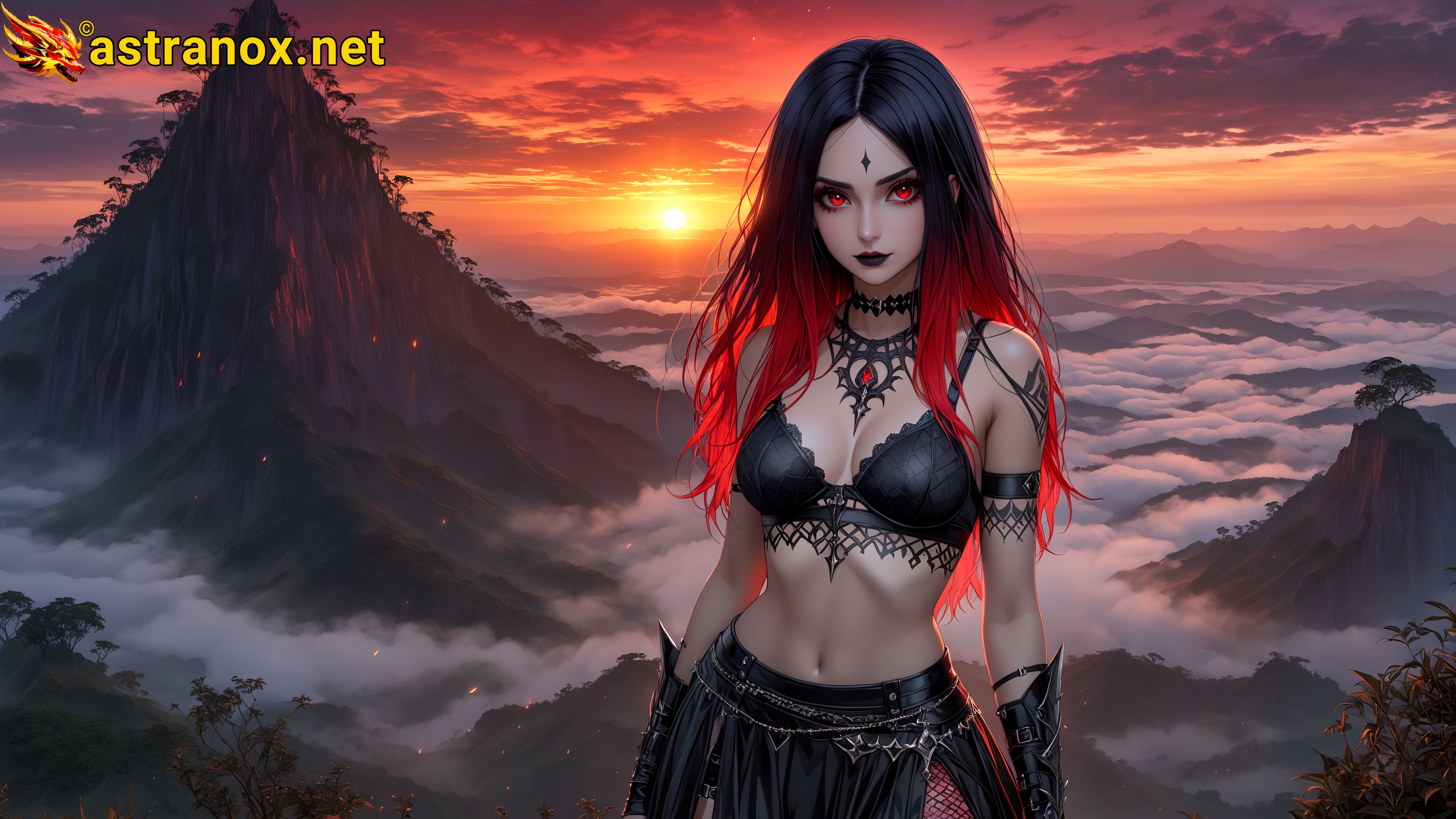 Amazing Young Female  at  - Download Free 4K Wallpaper Fantasy wallpaper with  Eyes and  Hair.