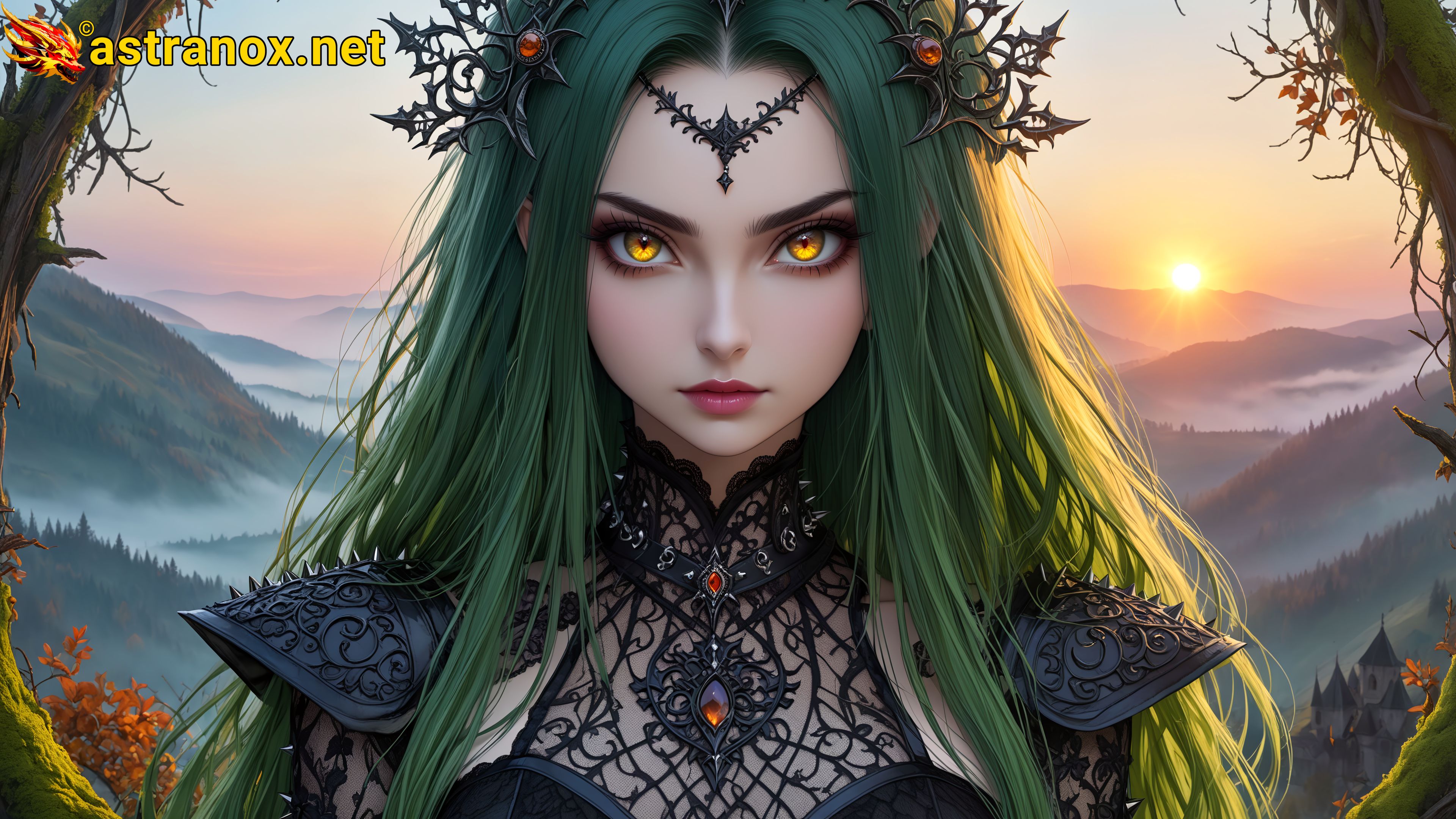 Amazing Young Female  at  - Download Free 4K Wallpaper Fantasy wallpaper with  Eyes and  Hair.