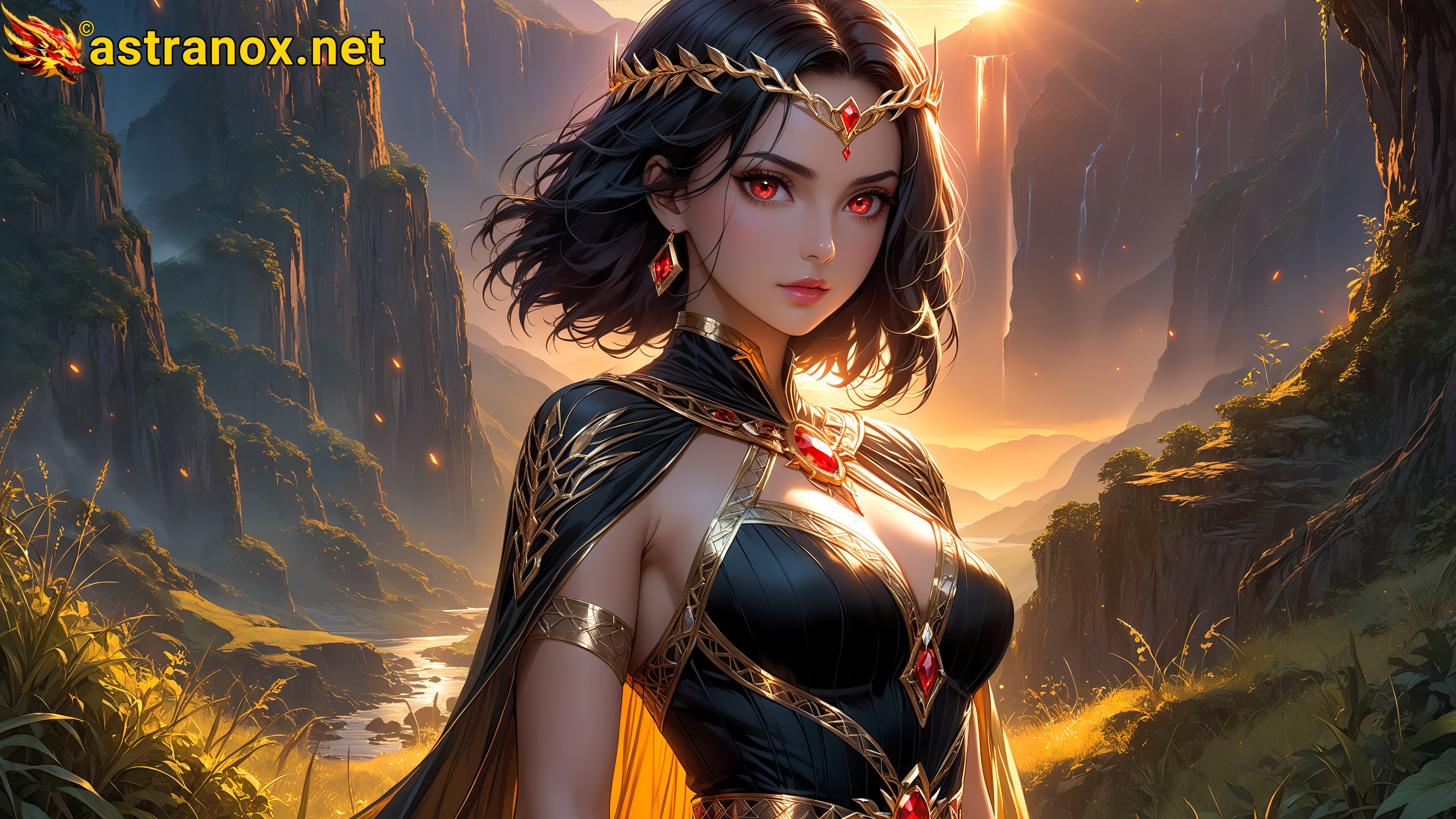 Amazing Young Female  at  - Download Free 4K Wallpaper Fantasy wallpaper with  Eyes and  Hair.